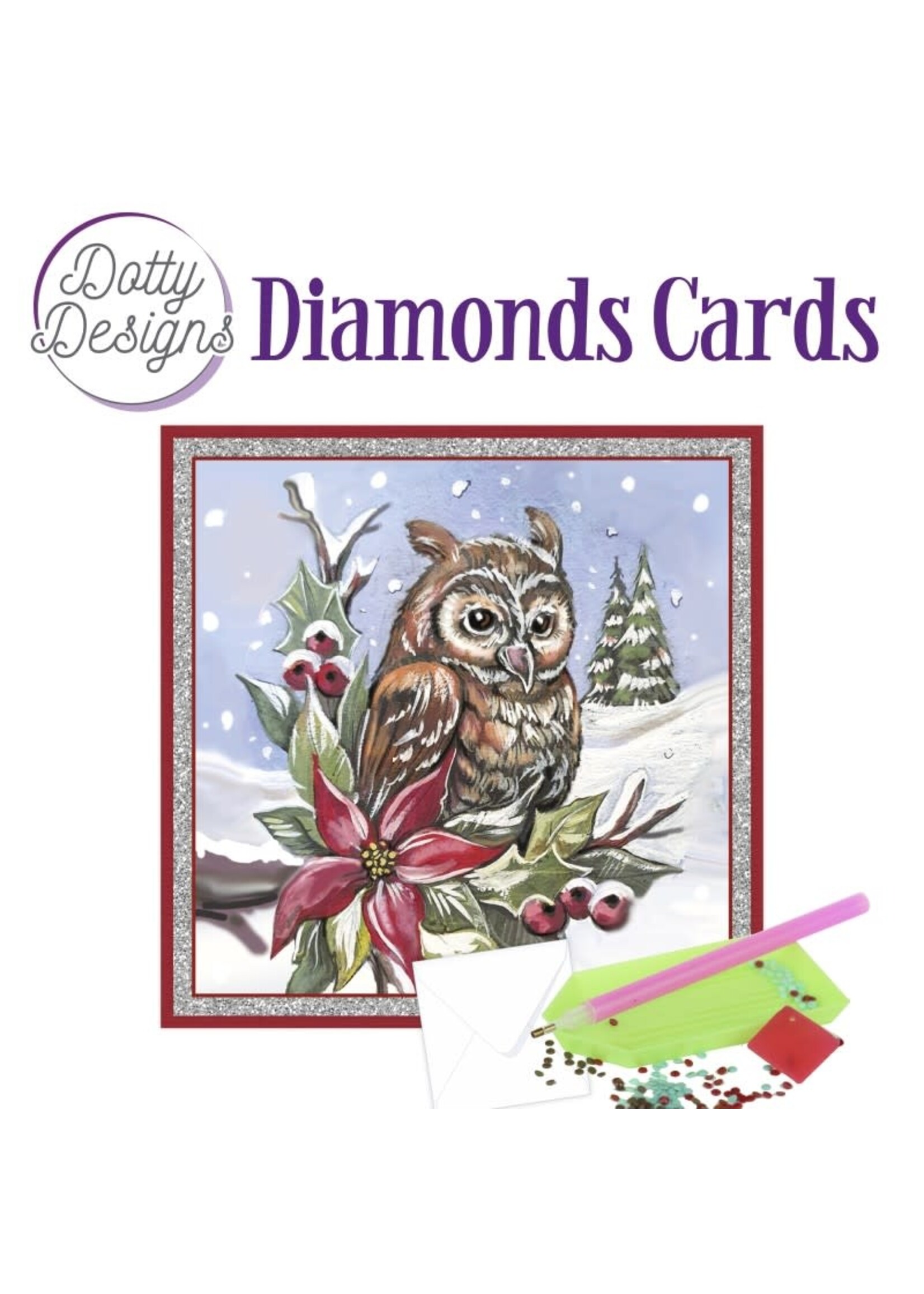 find it Dotty Design Diamond Cards Owl in Chistmas spirit