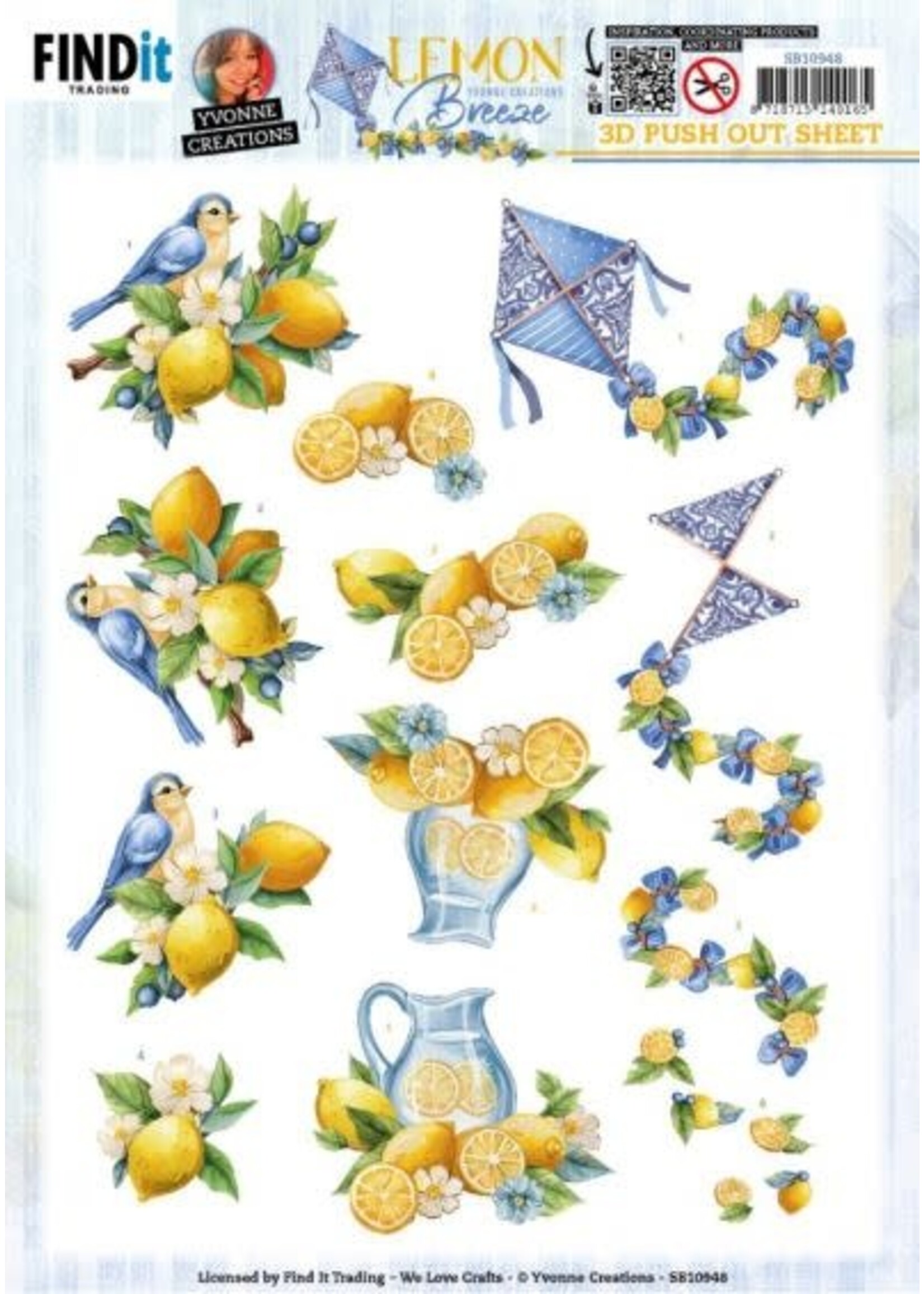 find it 3D push out Yvonne Creations Lemon Breeze Lemon Bird