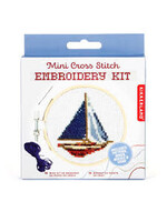 Kikkerland Kikkerland Mini Cross Stitch Zeilboot