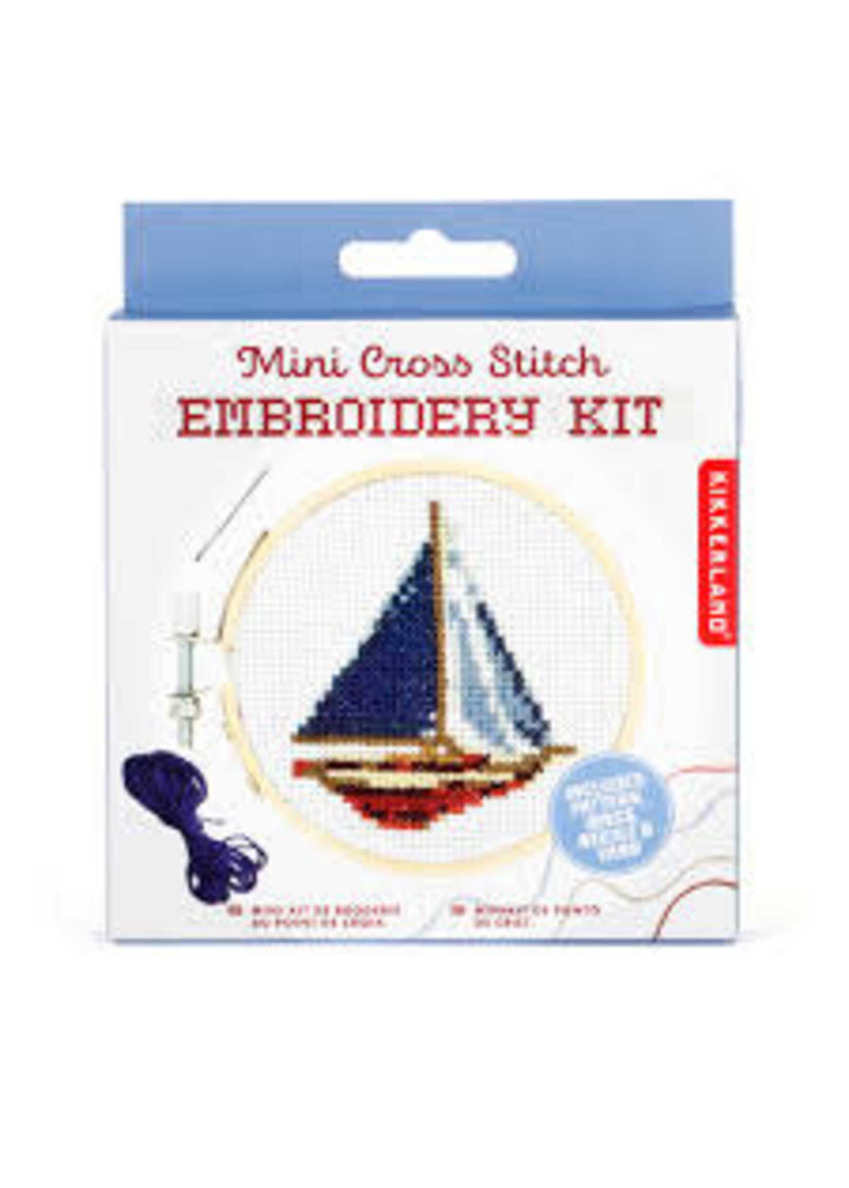 Kikkerland Kikkerland Mini Cross Stitch Zeilboot