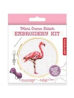 Kikkerland Kikkerland Mini Cross Stitch Borduurset Flamingo