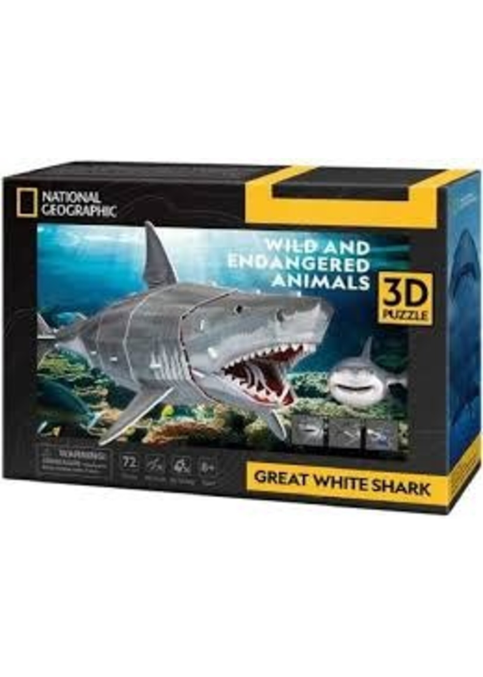 Cubic Fun Cubic Fun National Geographic 3D Puzzel Grote Witte Haai