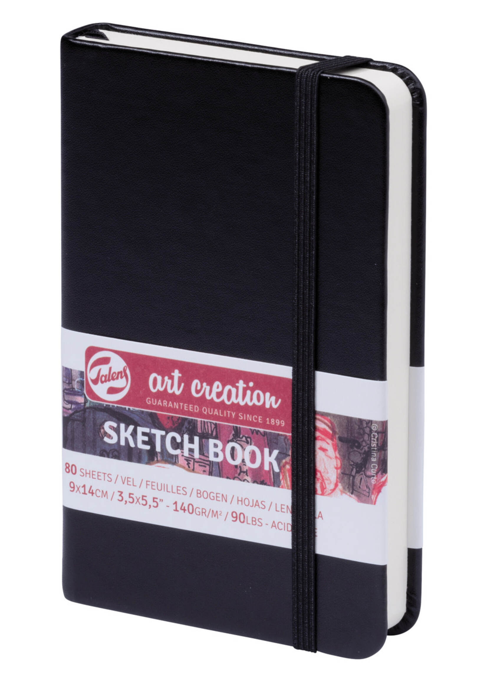 Talens Talens Sketch Book, schetsboek, 9x14 cm, 140 gram, zwart