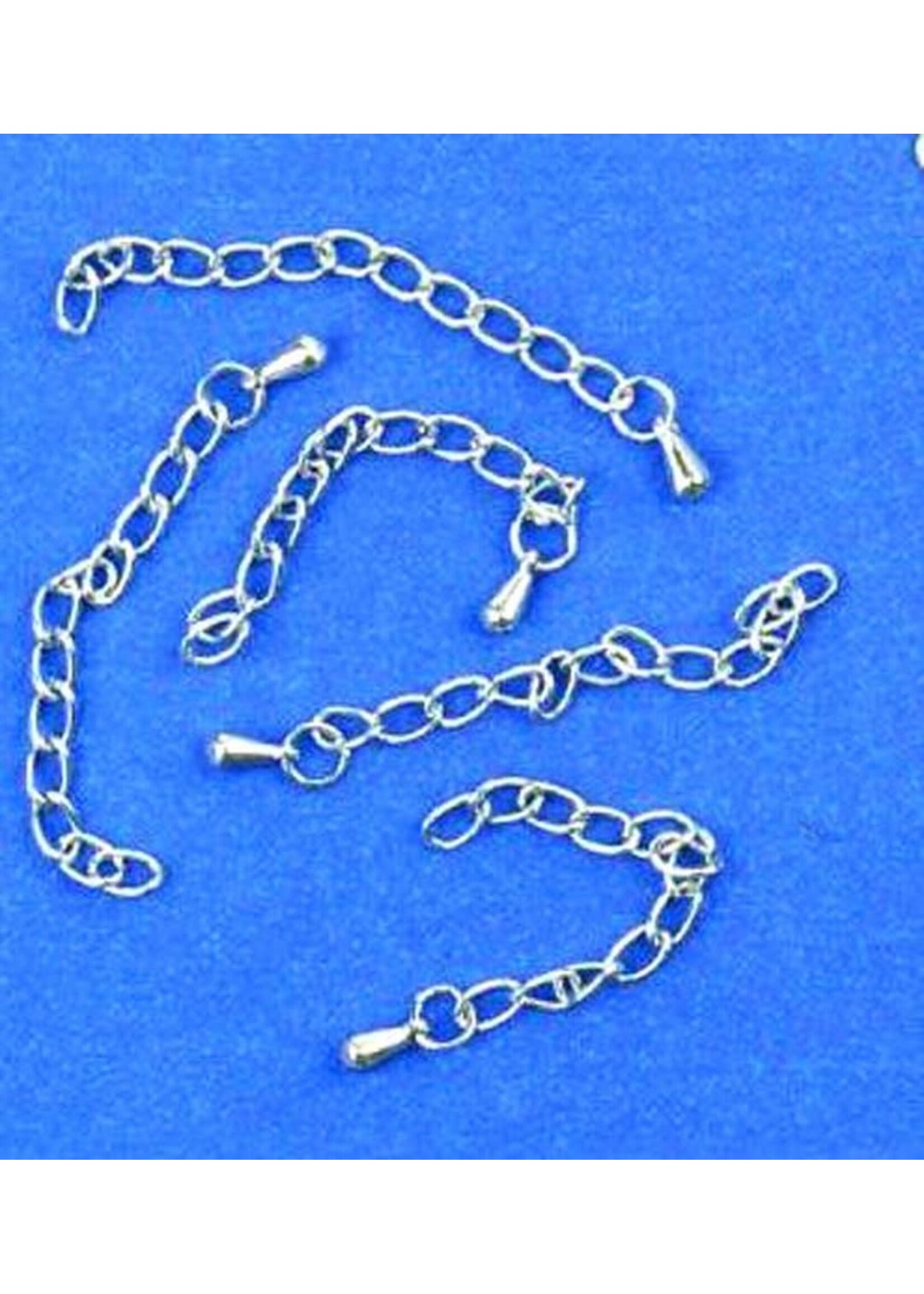 Hobby & crafting Fun Zakje verlengkettinkjes zilverkleurig (5 stuks)