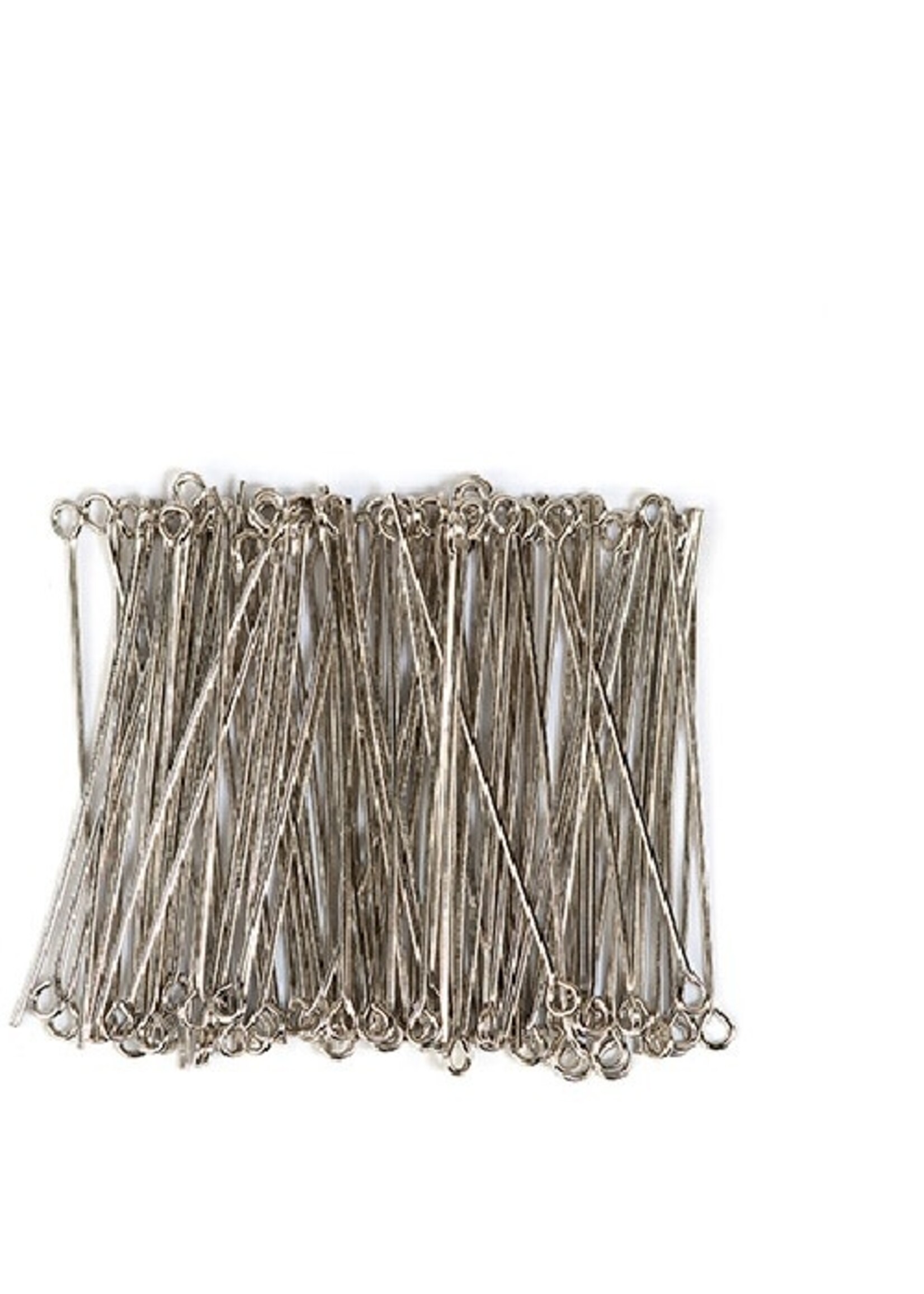 Hobby & crafting Fun Zakje Eyepins 45mm zilverkleurig (100 stuks)