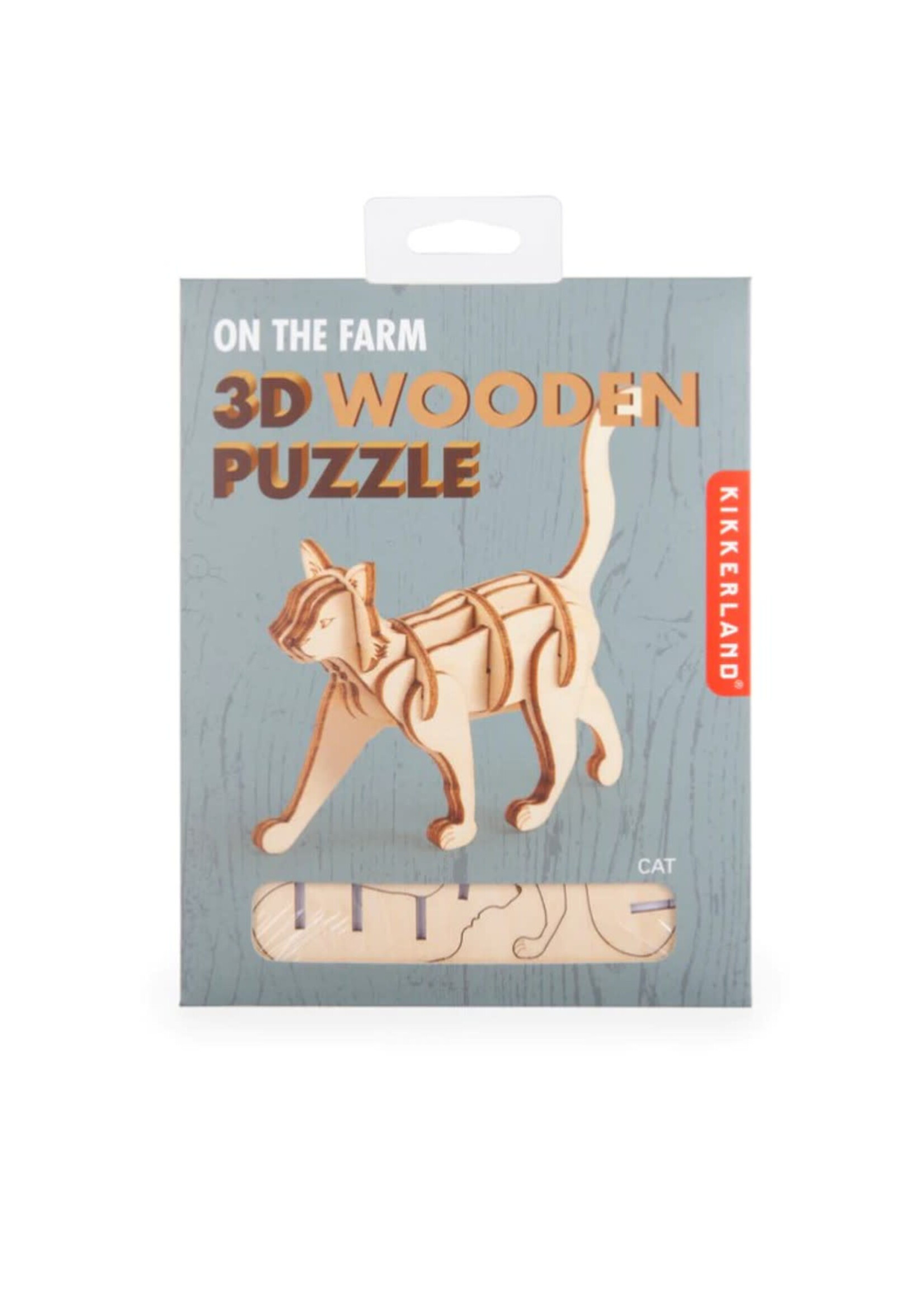 Kikkerland Kikkerland - houten 3D puzzel - Kat