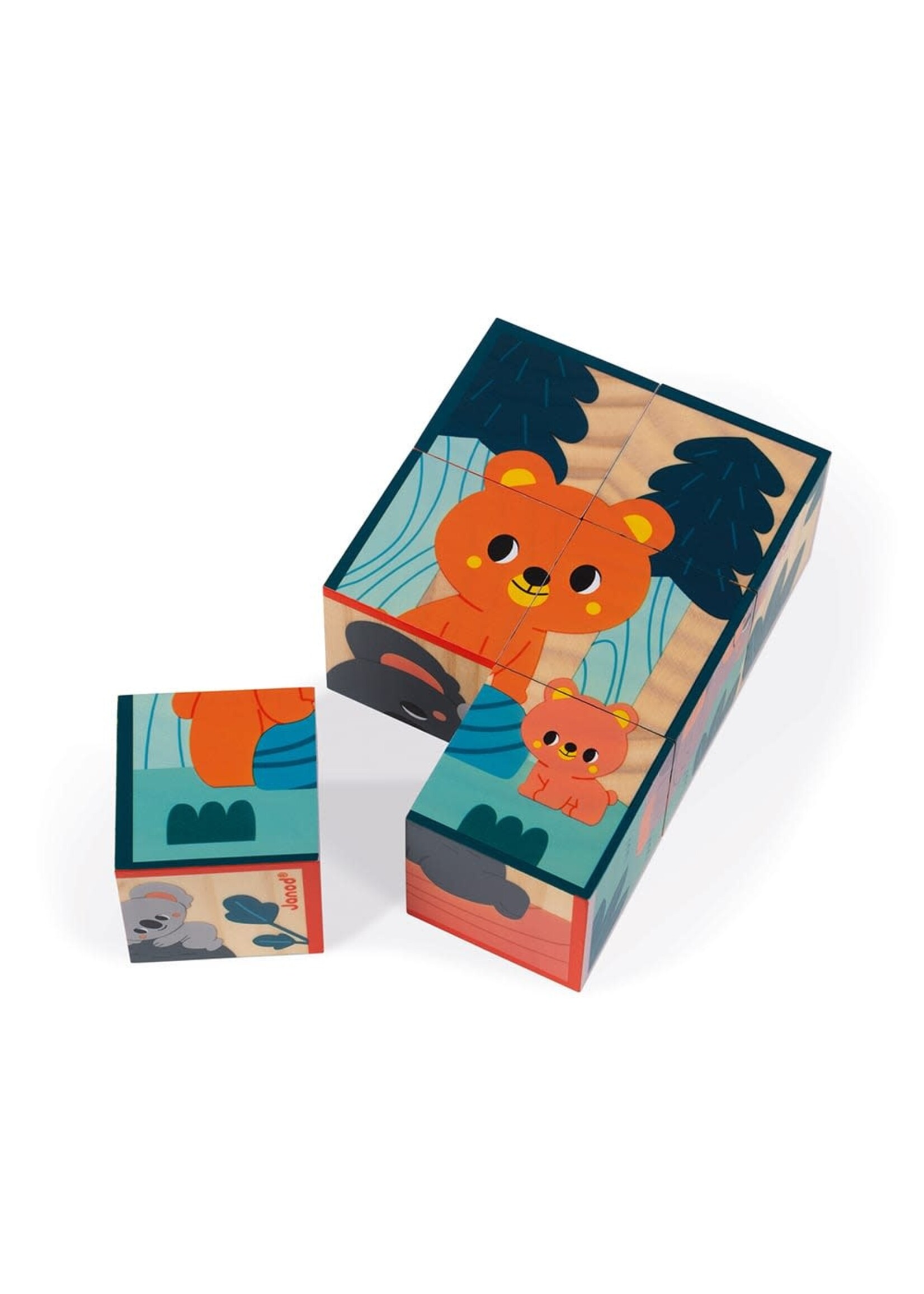 Janod Janod WWF- Houten Blokpuzzle 6 Dieren
