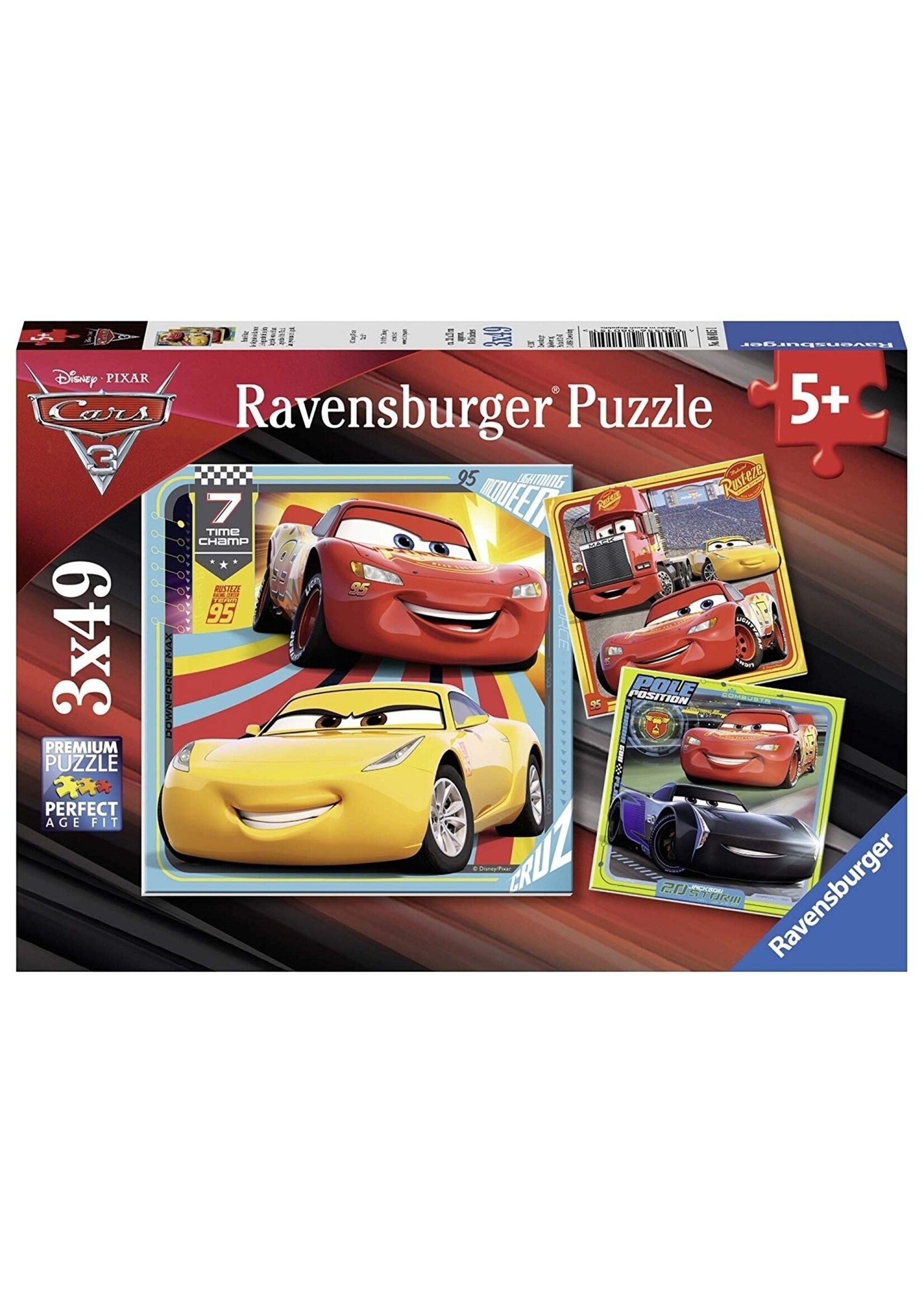 Ravensburger Ravensburger Puzzel Cars Legendes van de Baan (3x49 stukjes)