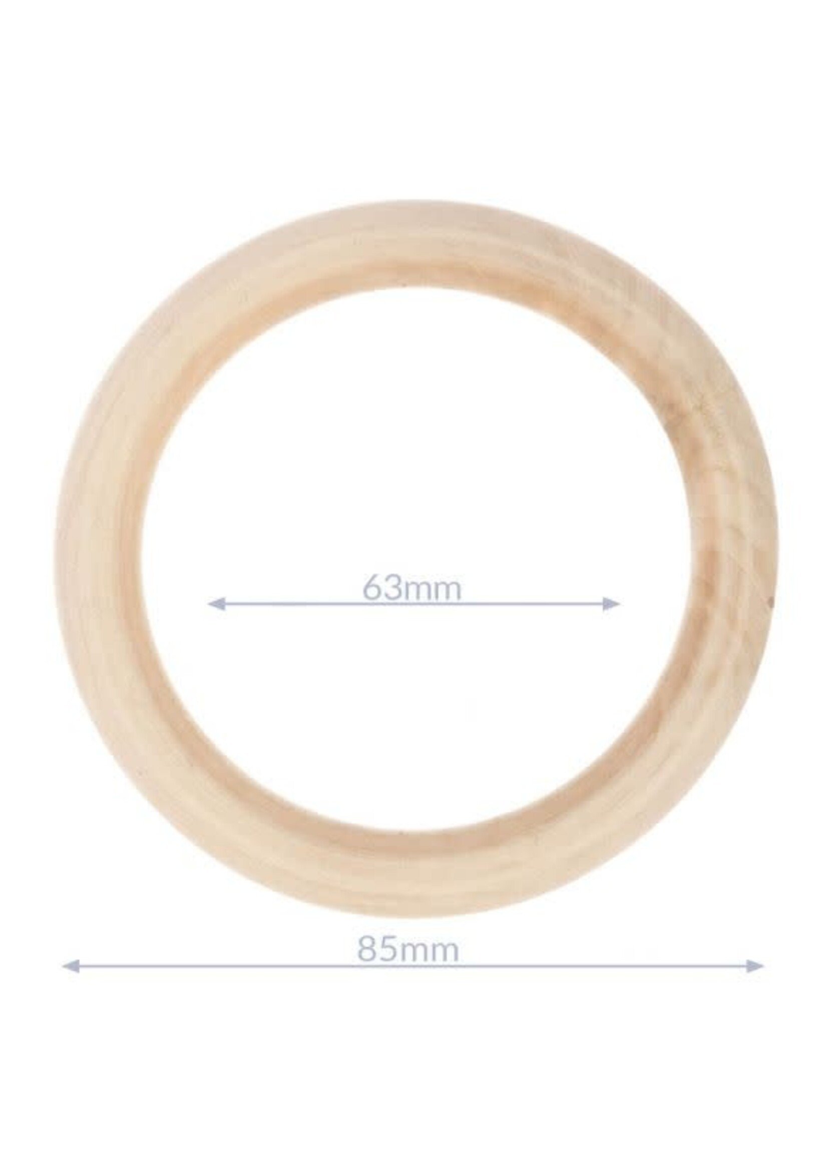 Opry Houten ringen buitenmaat 85 mm naturel