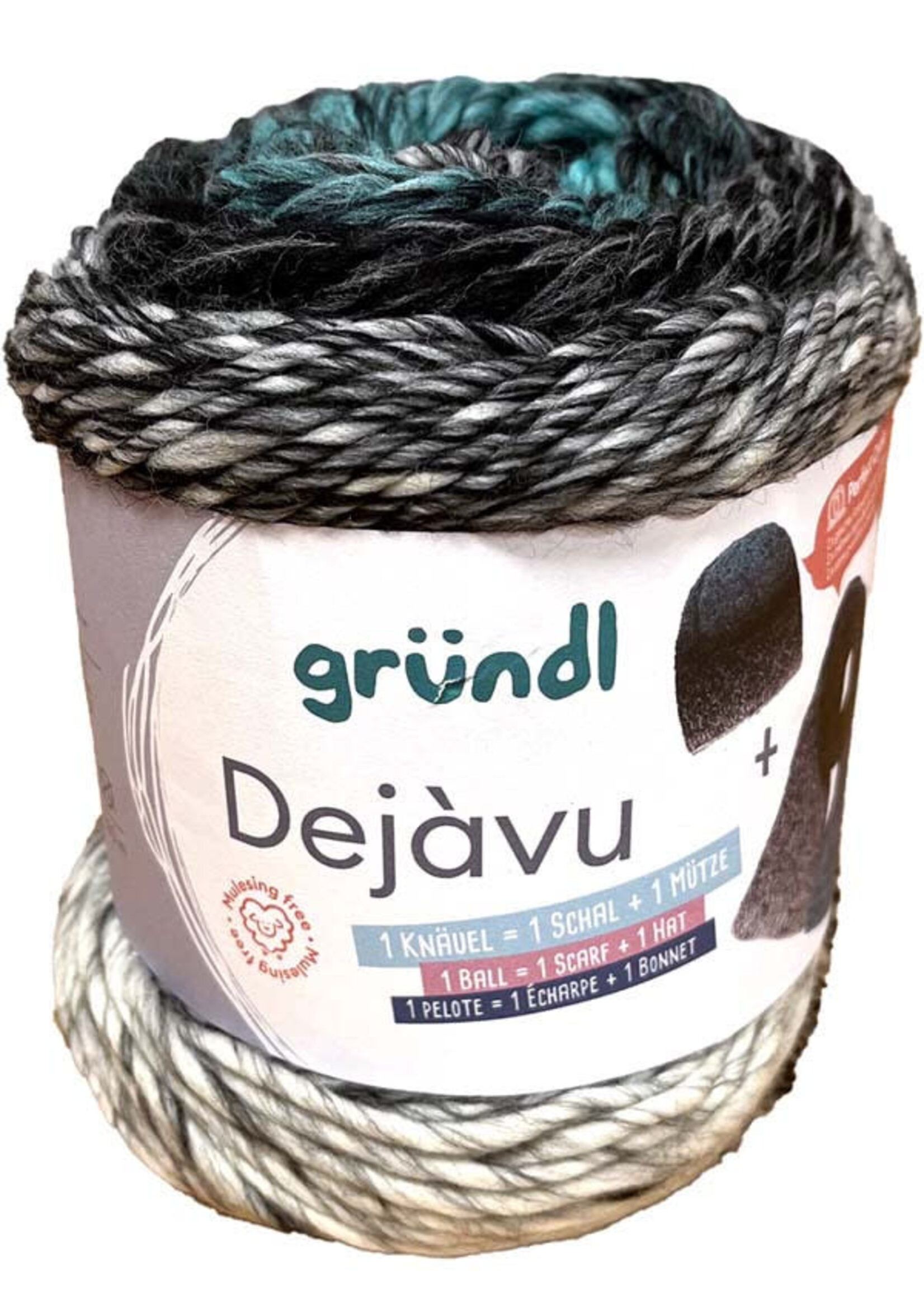 Grundl Grundl Dejavu wit/grijs, pertol (330 gram)