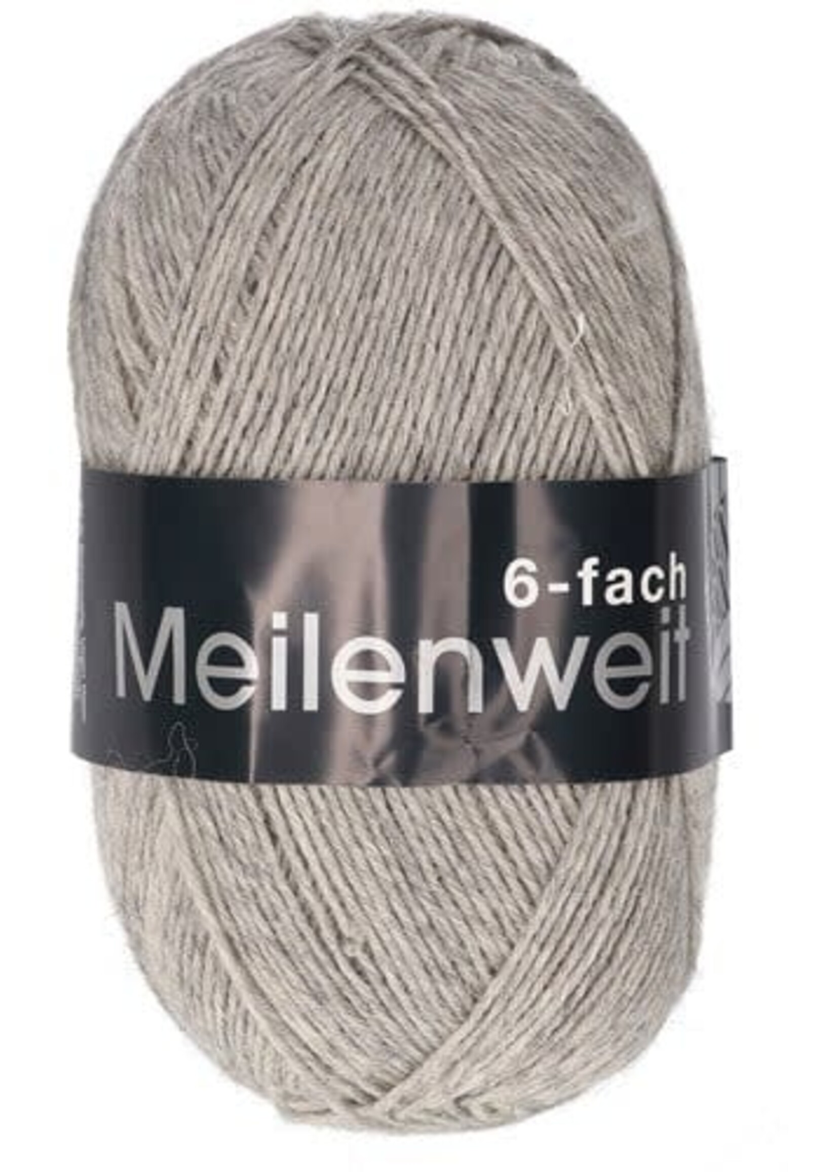 Lana Grossa Lana Grossa Meilenweit 150gr 6 draads 9244 Grijs Melange