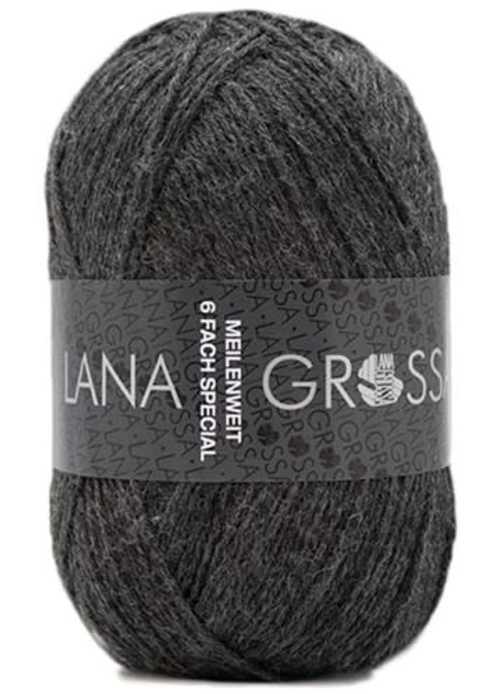 Lana Grossa Lana Grossa Meilenweit 150gr 6 draads 8853 Antraciet Melange