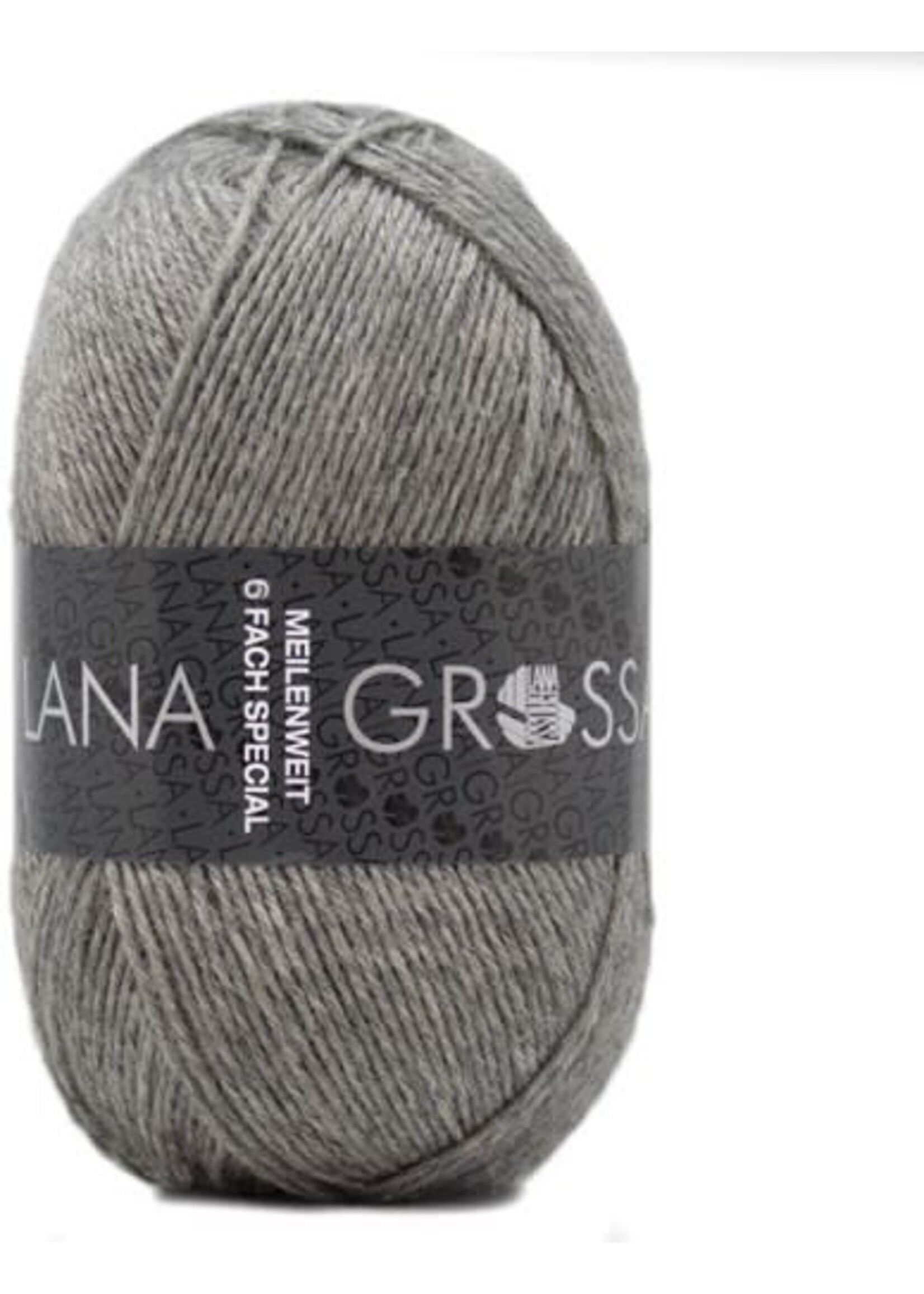 Lana Grossa Lana Grossa Meilenweit 150gr 6 draads 8961 Grijs Melange