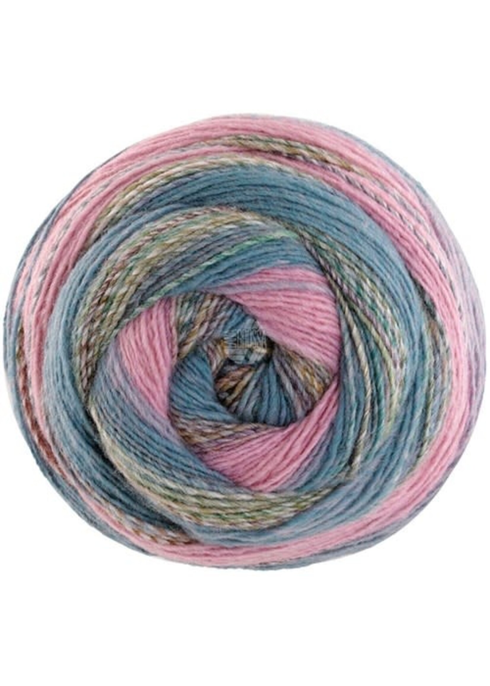 Lana Grossa Lana Grossa Gomitolo Fusione 2023 Roze/Grijs/Lichtblauw/Lichtgroen/Petrol/Turquoise/Grijs Bruin