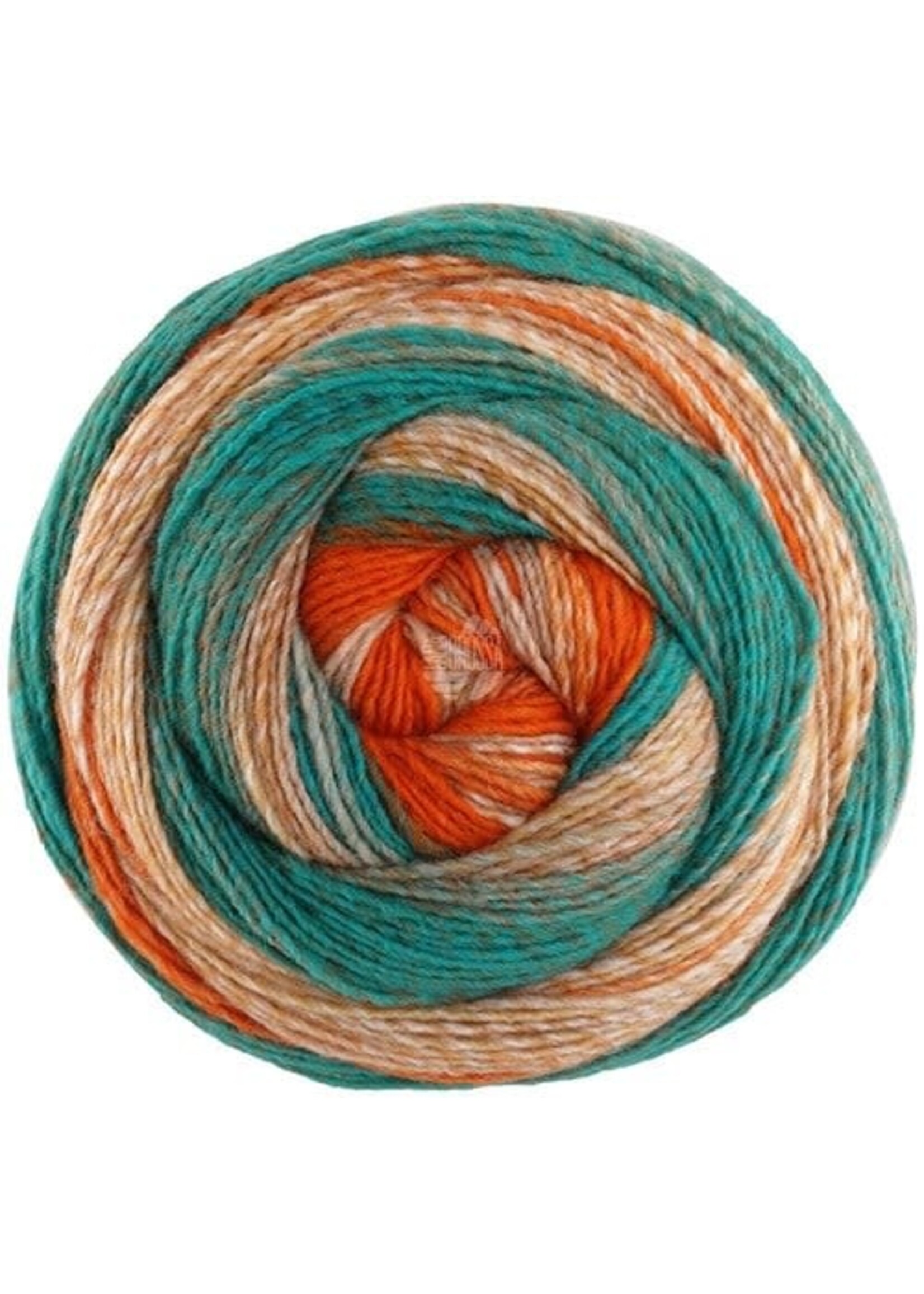 Lana Grossa Lana Grossa Gomitolo Fusione 2029 Beige/Camel/Oranje/Turkoois/Bruin