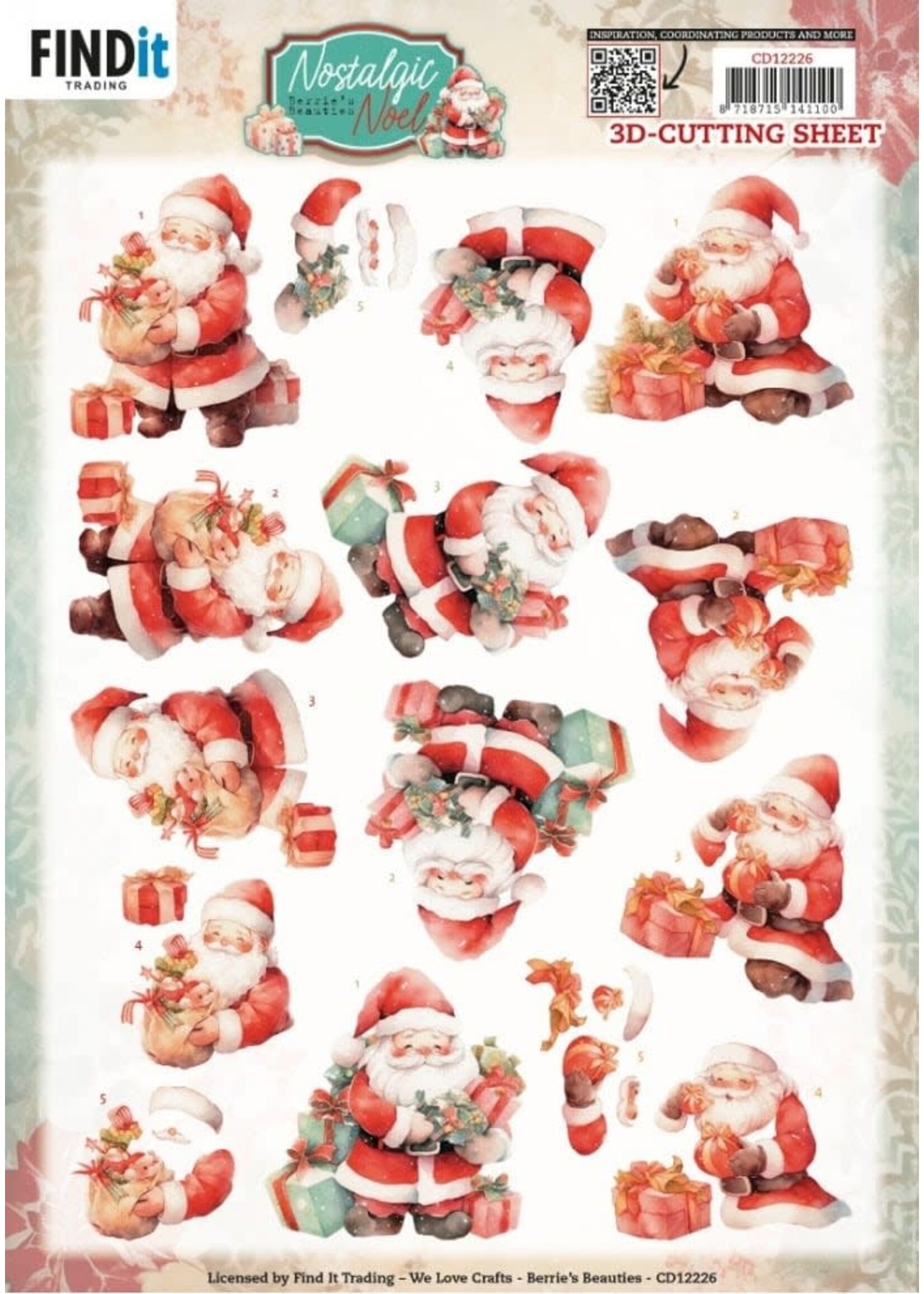 find it 3d cutting sheet Nostalgic presents