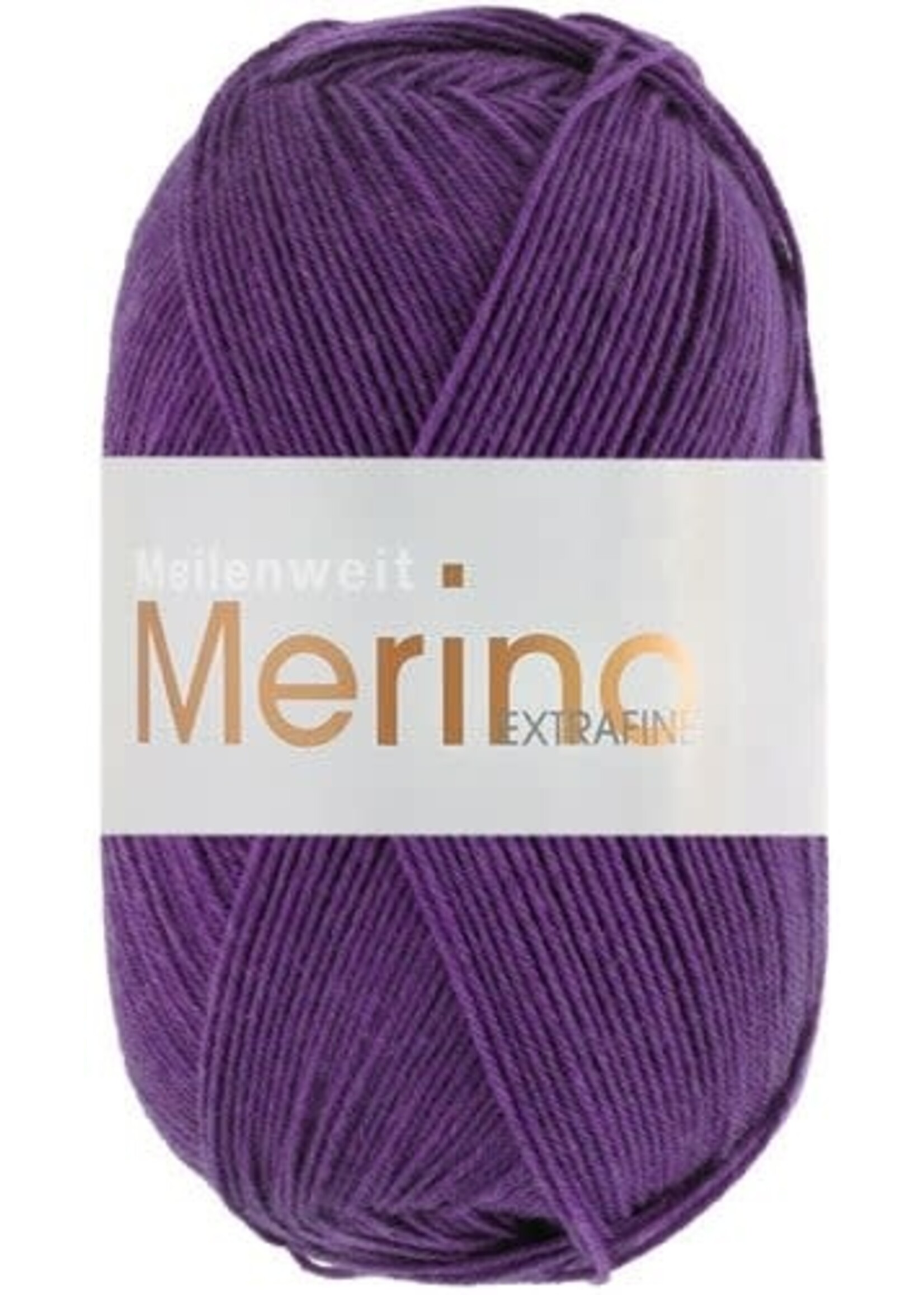 Lana Grossa Lana Grossa Meilenweit 100 Merino Extra Fine Uni 2455 Donkerpaars