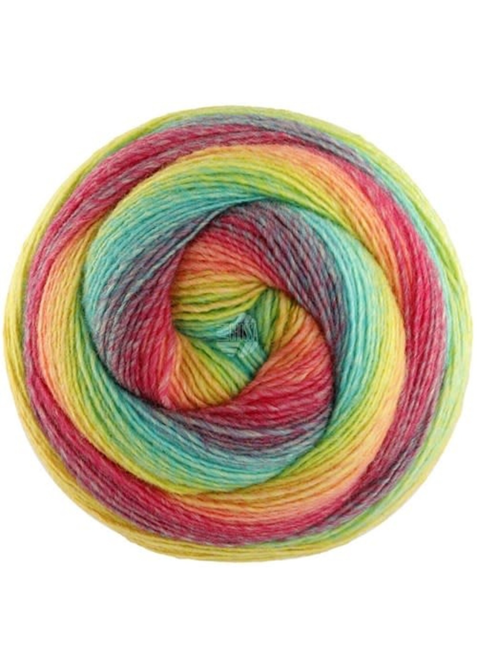 Lana Grossa Lana Grossa Gomitolo Versione 450 Framboos/Kreeft/Oranje/Geel/Limoen/Jade/Turkoois/Fuchsia