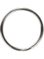 CChobby Sleutelhanger Ring 25 mm Zilver 8 stuks