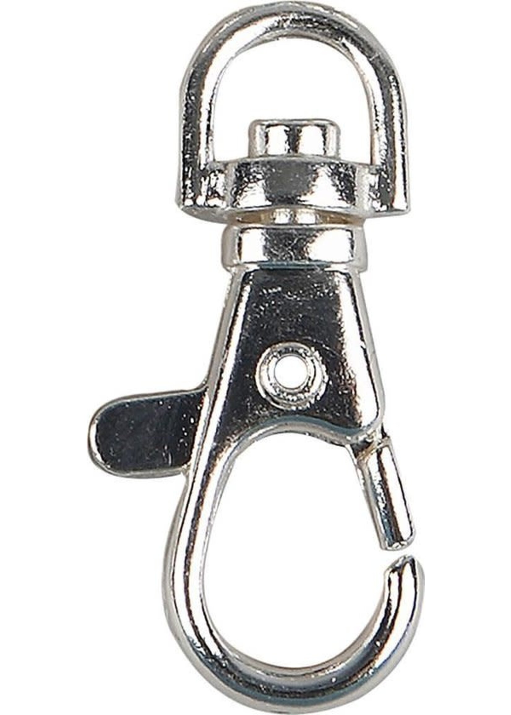 CChobby Sleutelhanger met Draaioog 40 mm Zilver 2 stuks