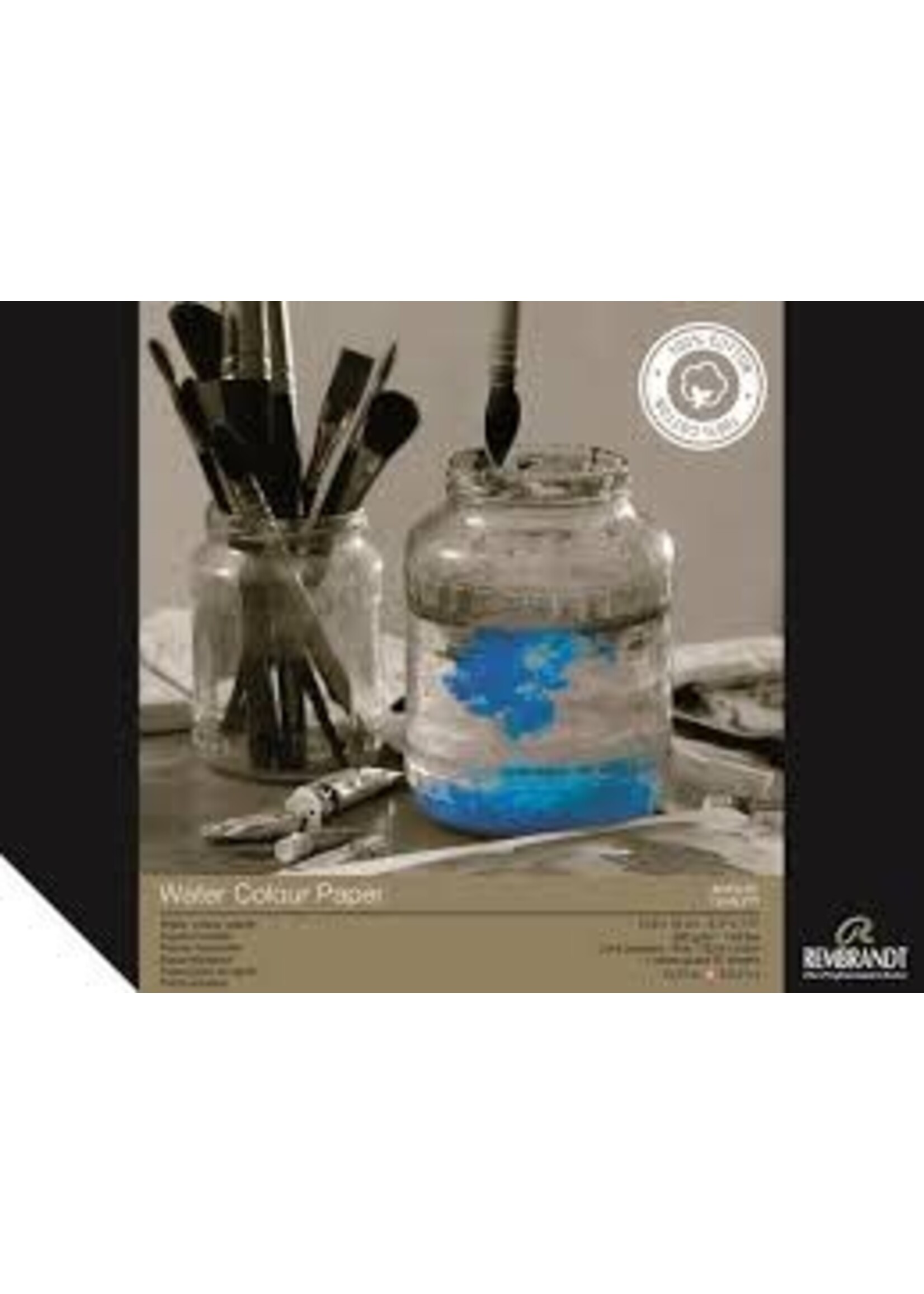 REMBRANDT Rembrandt Aquarelpapier (100% katoen) | 13,5 x 18 cm, 300 g, 20 vellen