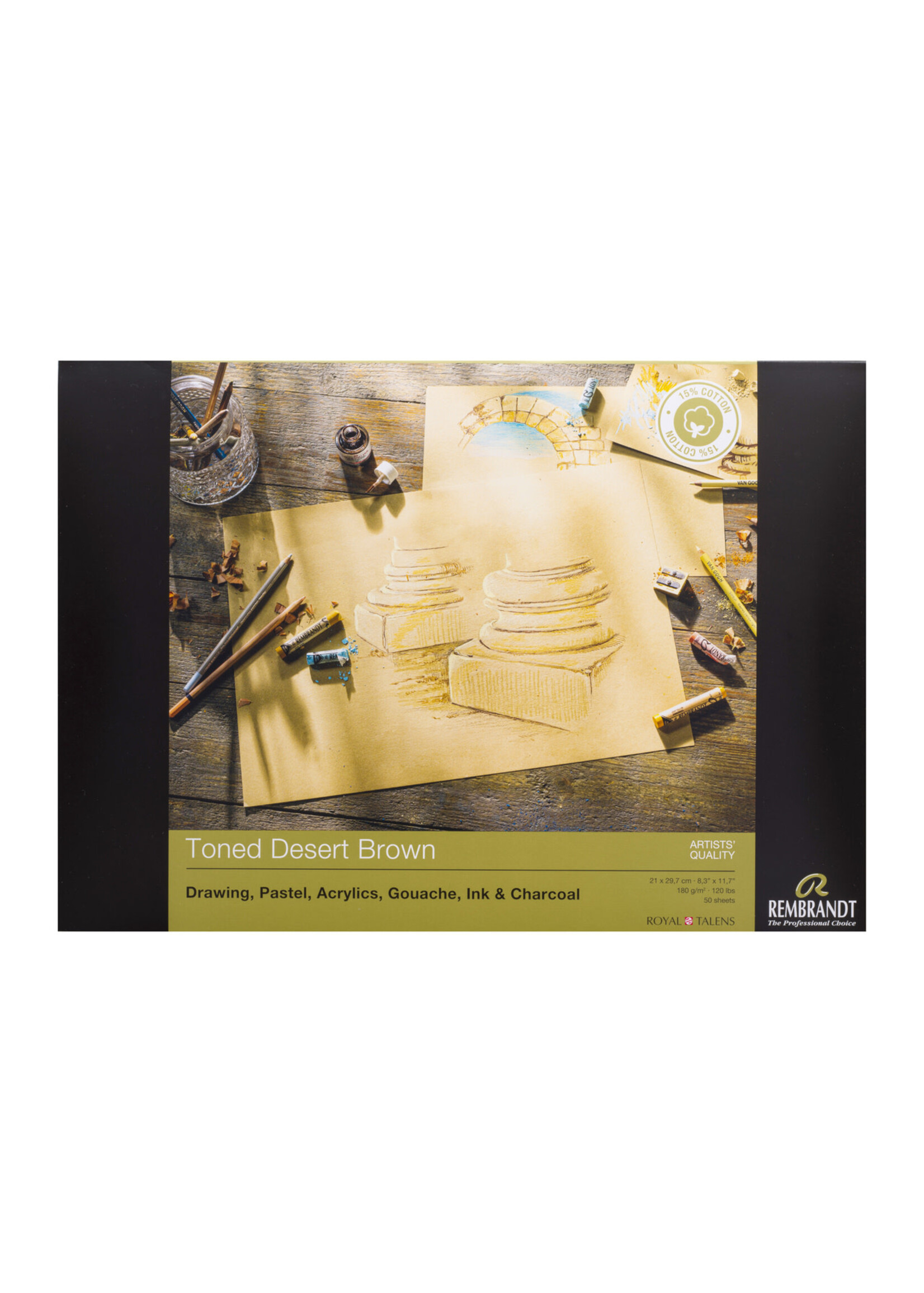 REMBRANDT Rembrandt Toned Paper Desert Brown A4 | 21 x 29,7 cm, 180 g, 50 vellen