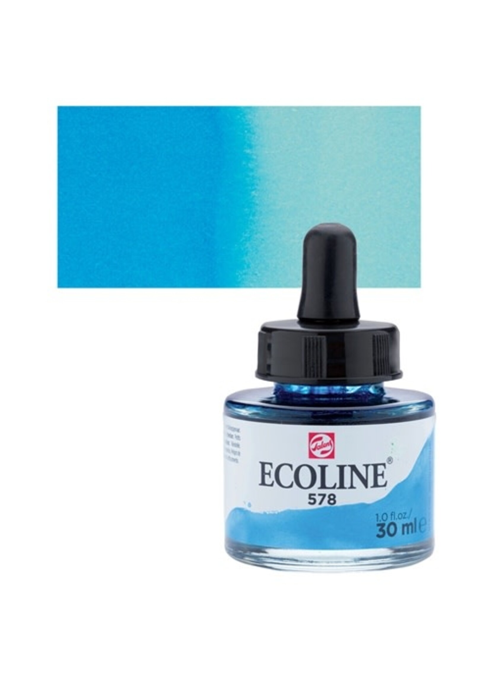 ECOLINE Ecoline Vloeibare Waterverf Fles 30 ml Hemelsblauw (Cyaan) 578
