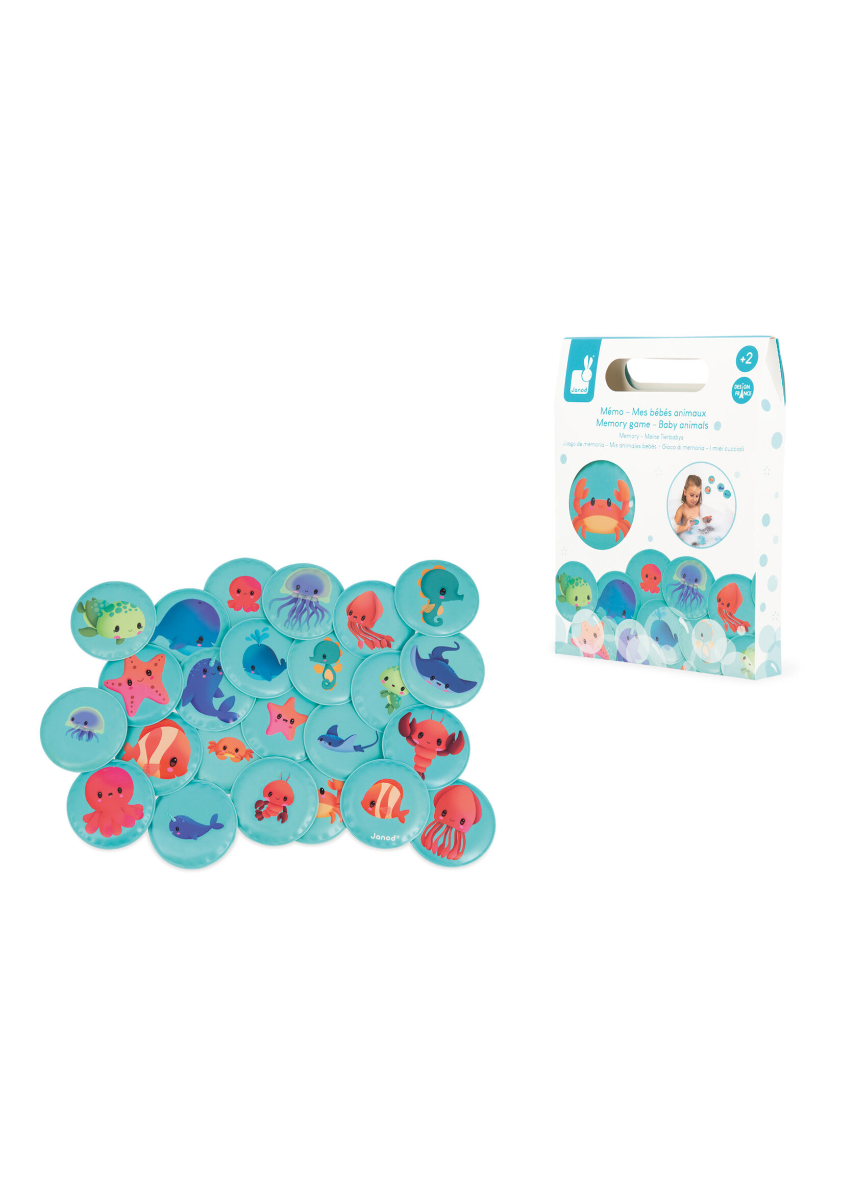 Janod Janod Badspeelgoed – Memospel Baby dieren