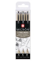 SAKURA Sakura Pigma Micron Etui 3 Fineliners Zwart 02-04-08