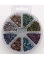 Jalekro Glass bead kit 8 colors metallic 15/0 2-cut