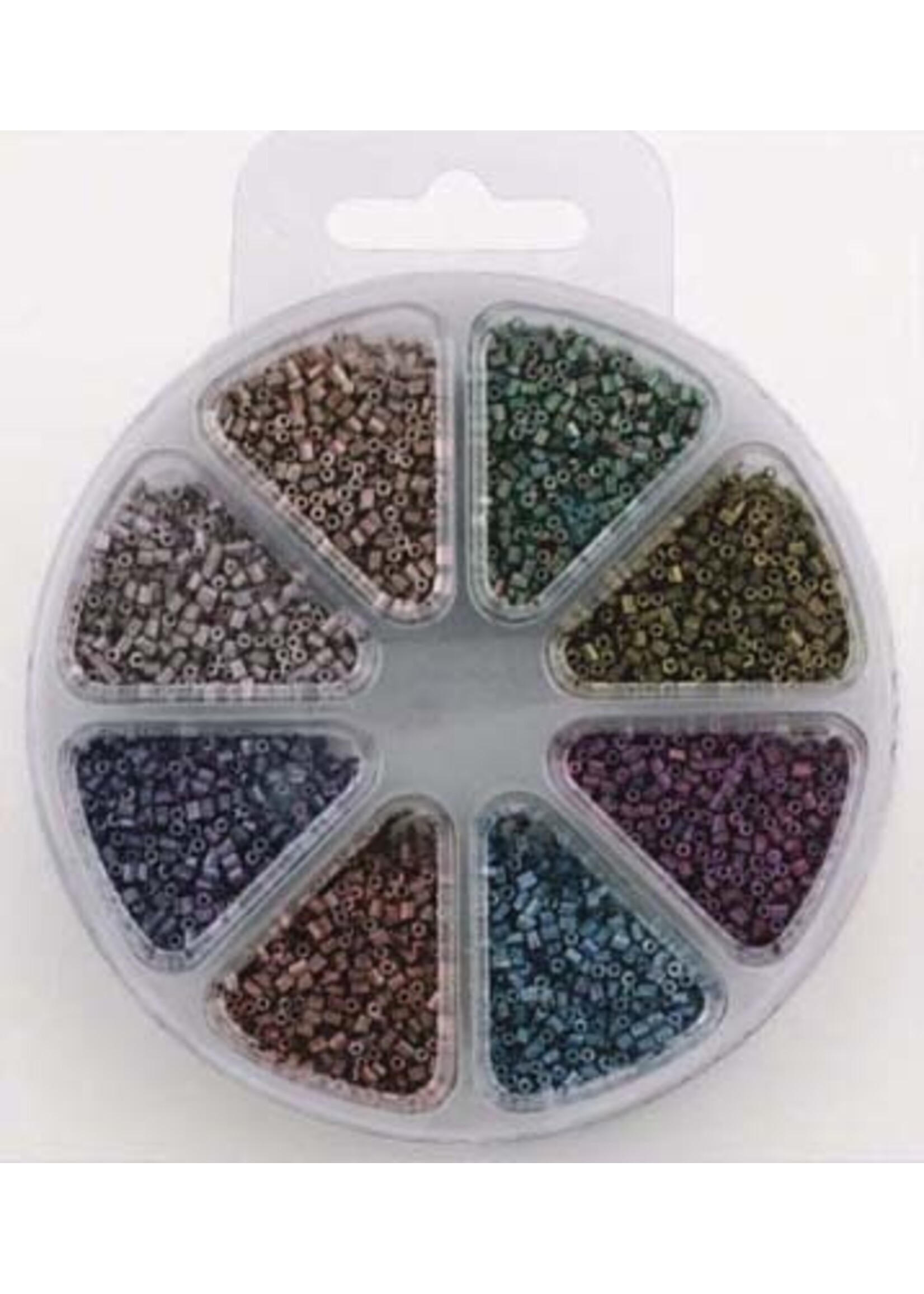 Jalekro Glass bead kit 8 colors metallic 15/0 2-cut