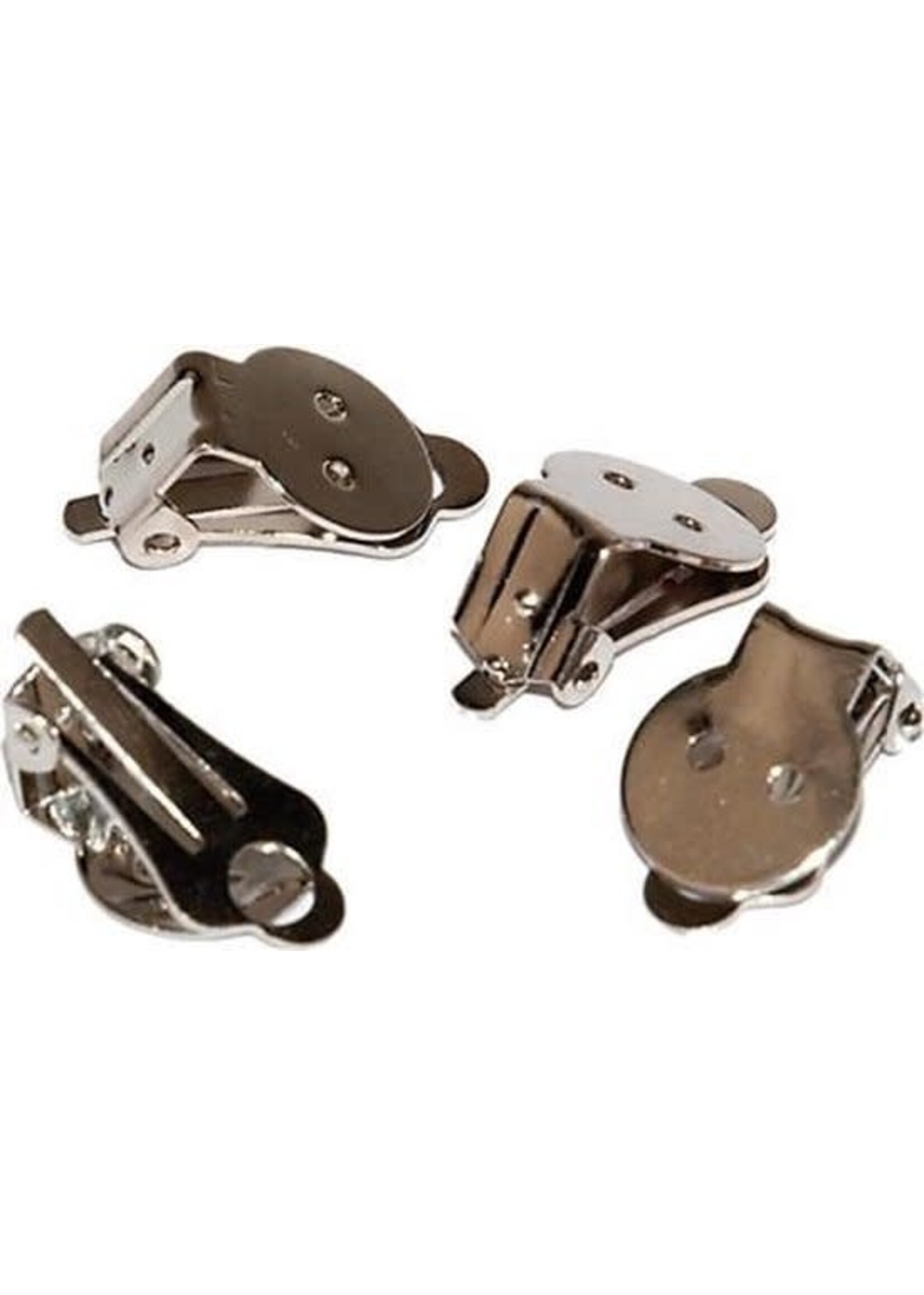 Hobby & crafting Fun Oorklip 9 mm - Platinum (2 paar)