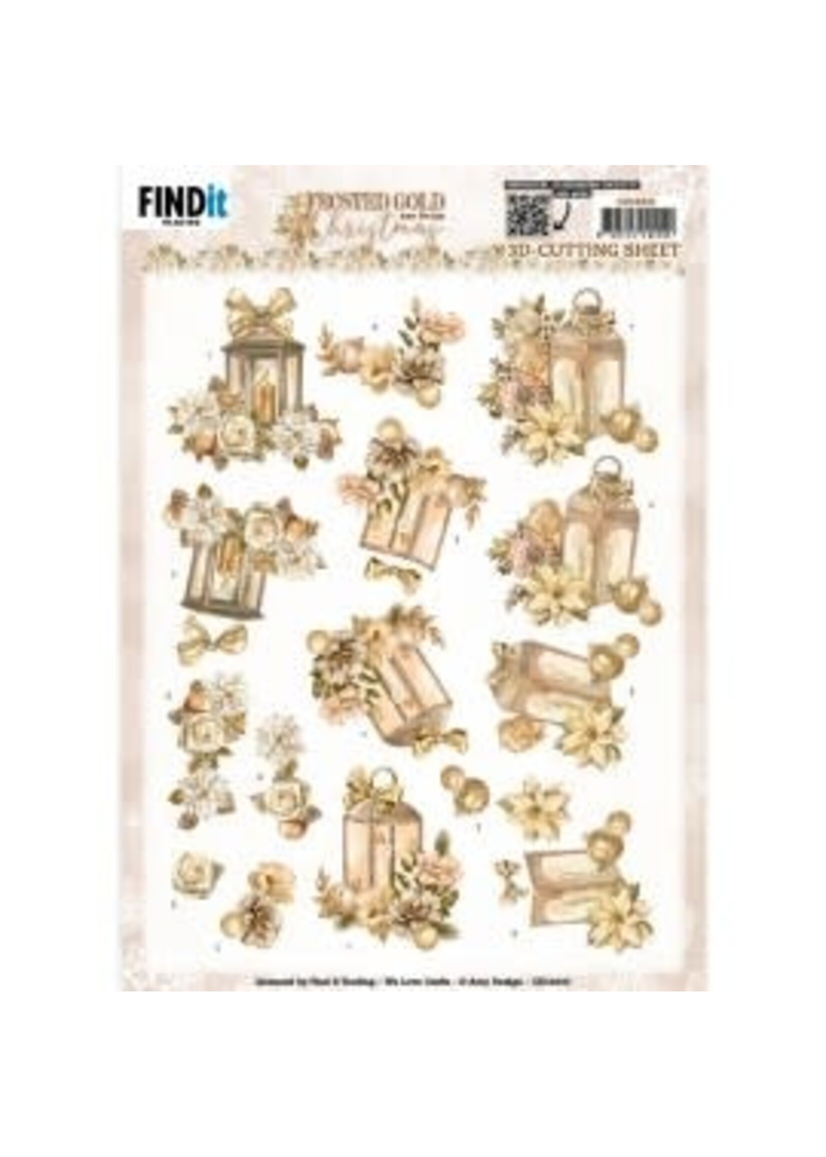 find it Cutting sheet - Amy Design - Frosted gold Christmas - Lantern