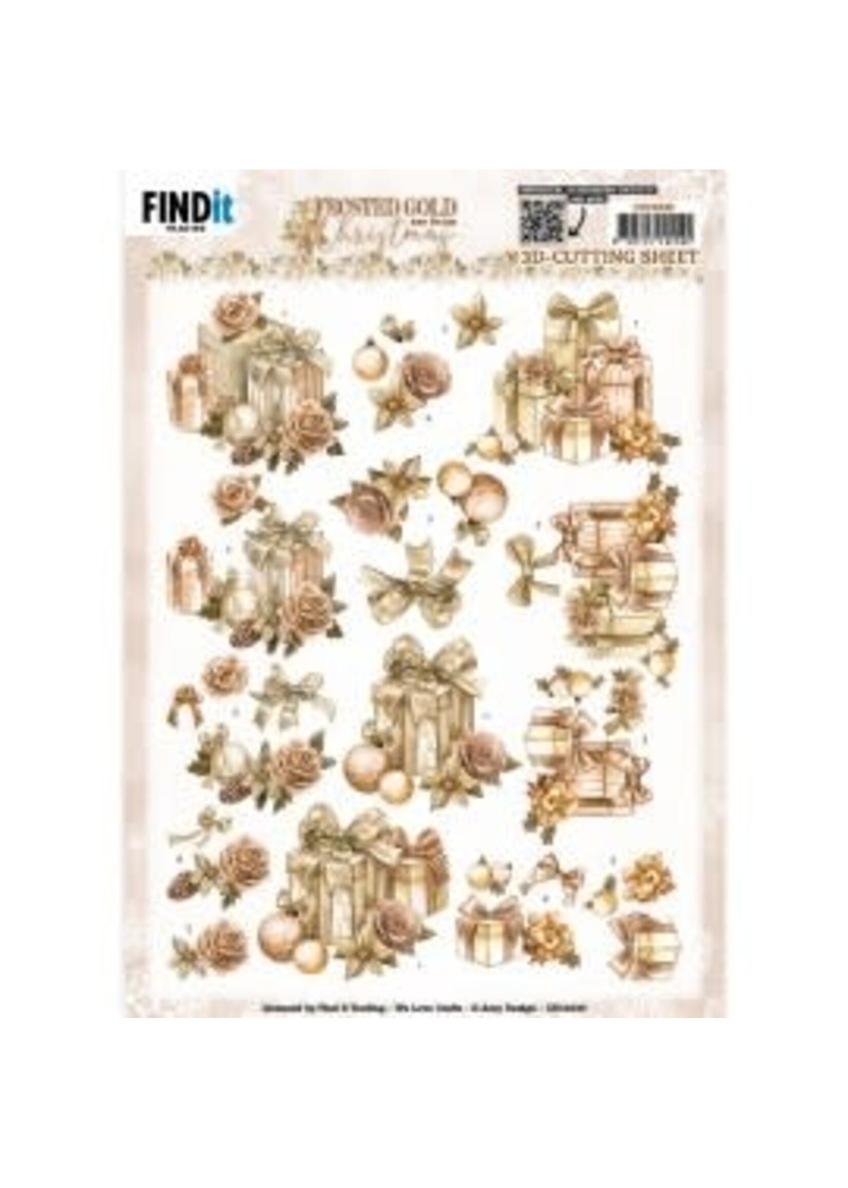 find it Cutting sheet - Amy Design - Frosted gold Christmas - Present