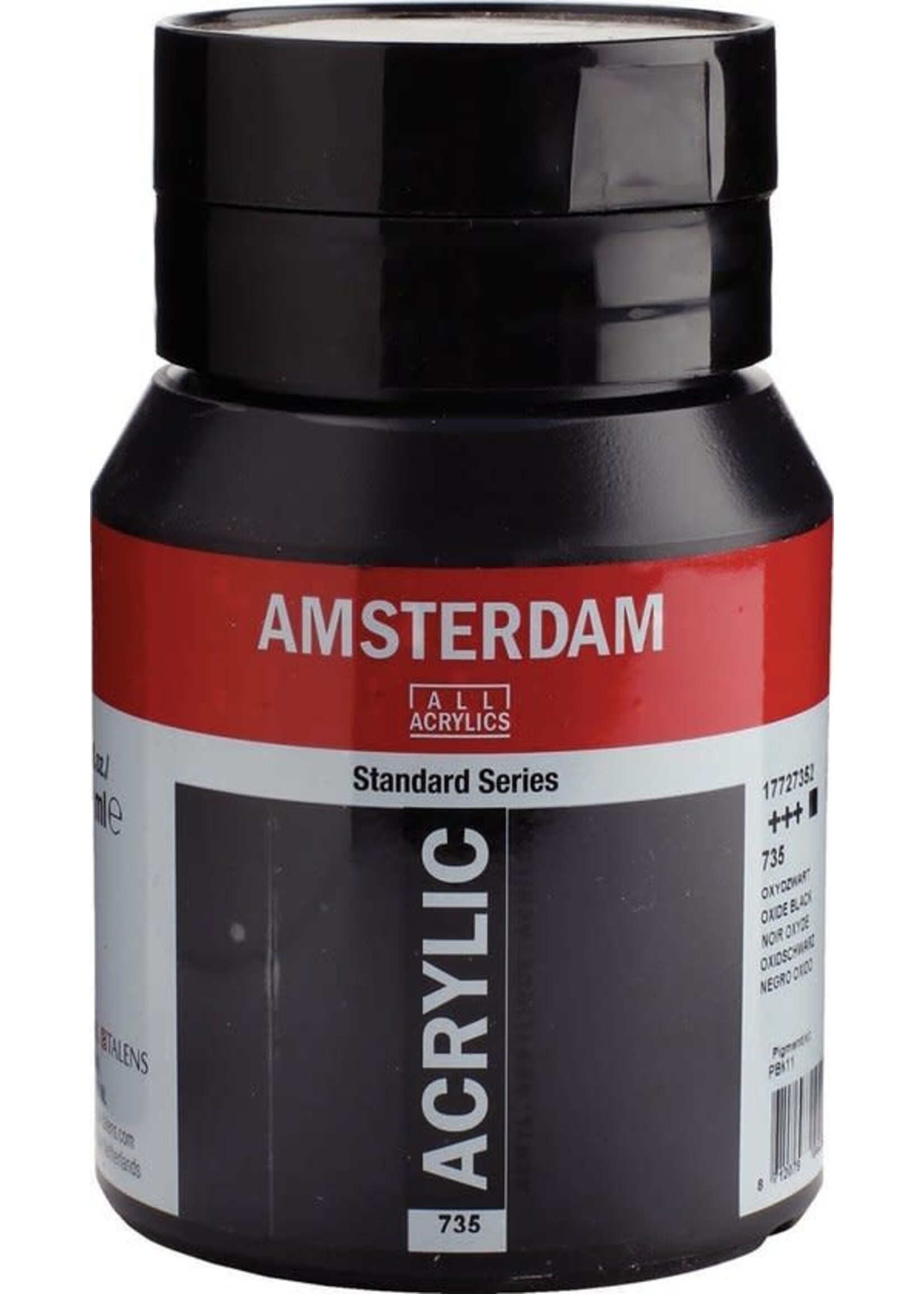 Talens Amsterdam Amsterdam Standard Series Acrylverf Pot 500 ml Oxydzwart 735