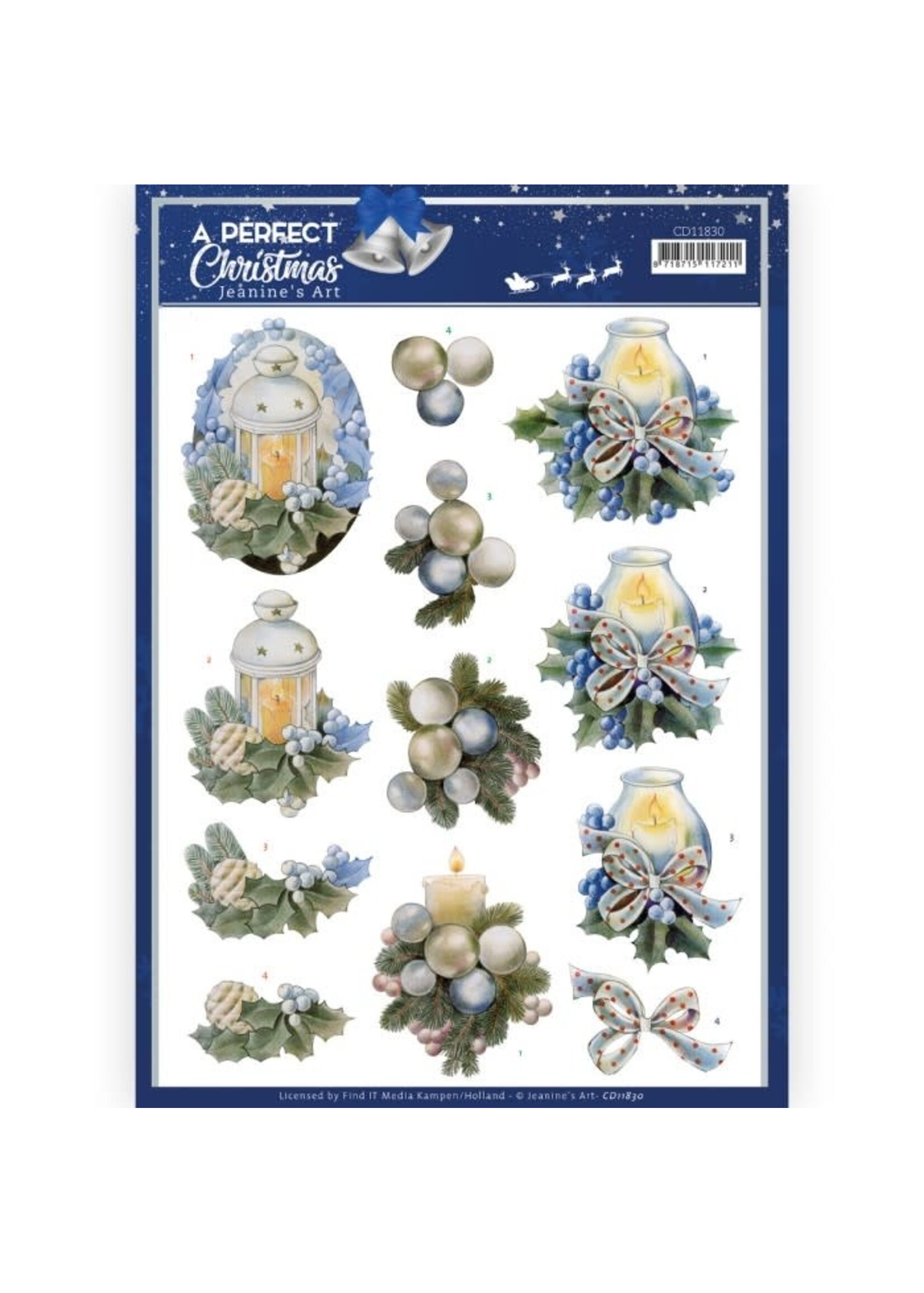 Jeanine's Art 3D Cutting Sheet - Jeanine's Art - A Perfect Christmas - Christmas Candles