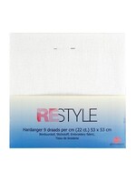 Restyle Restyle 22 count borduurstof 9 draden per cm 53x53cm 50% katoen en 50% viscose  ecru