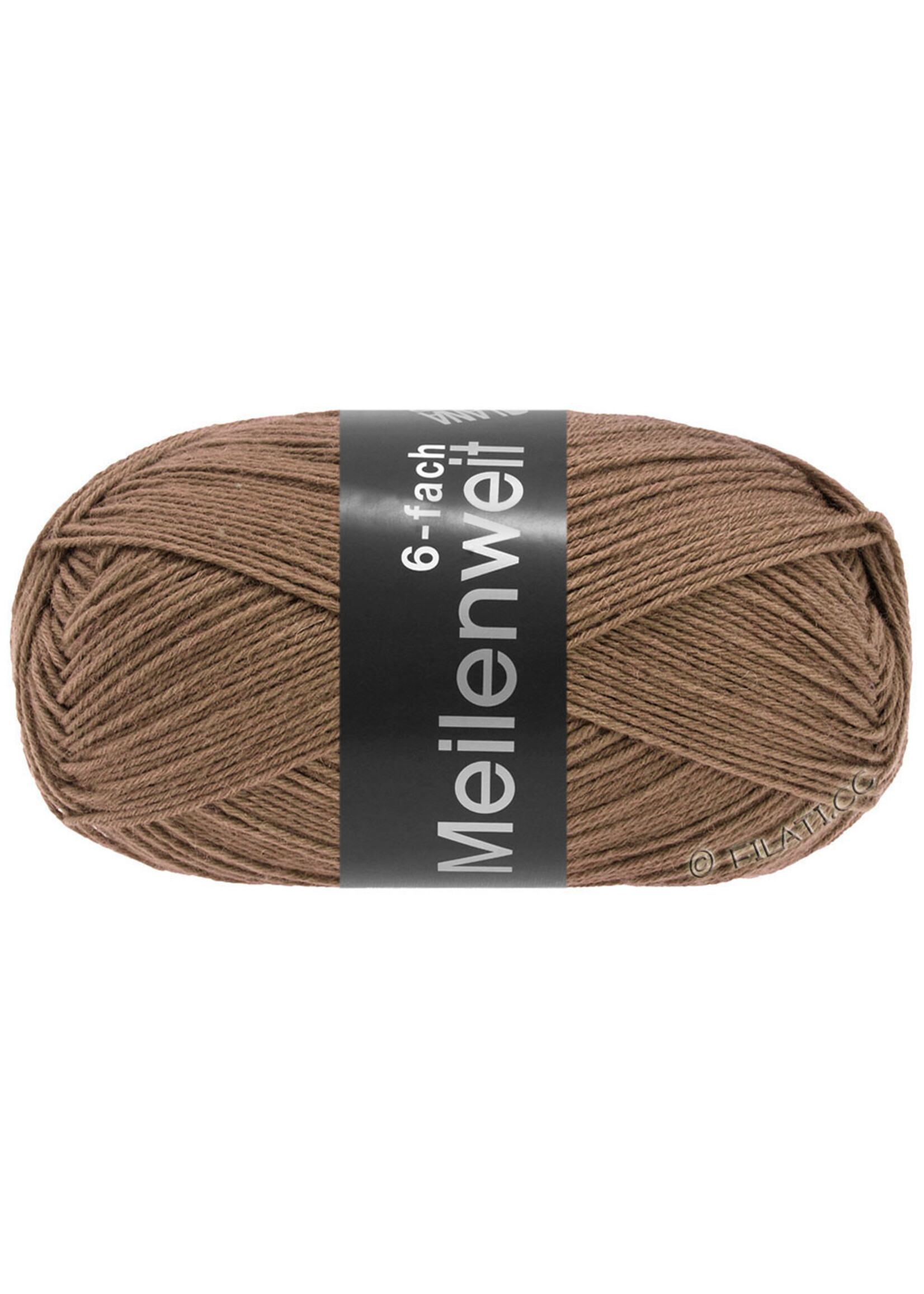 Lana Grossa Lana Grossa Meilenweit 150gr 6 draads 9673 Lichtbruin