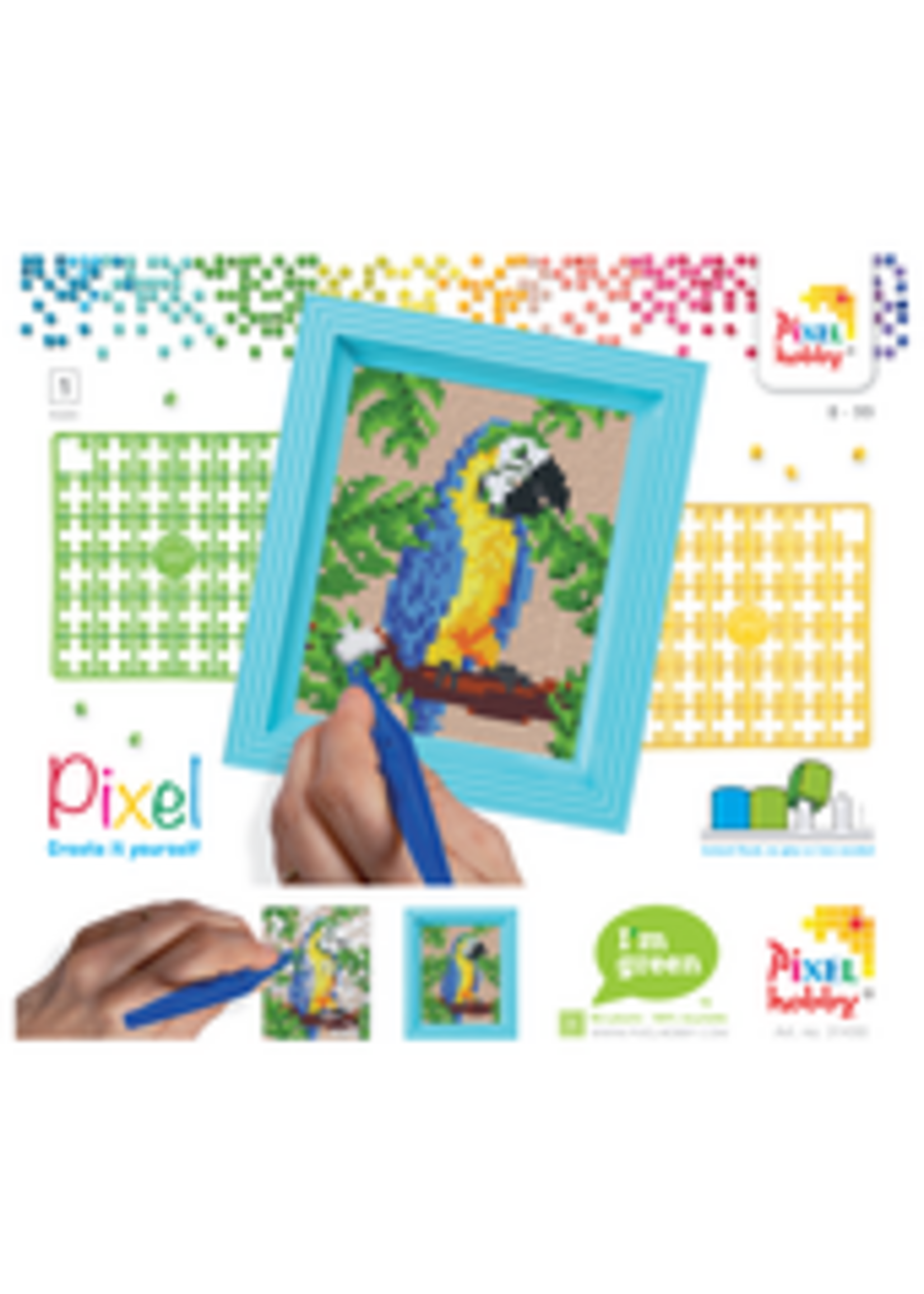 Pixel Pixel  - Geschenkset - Papegaai