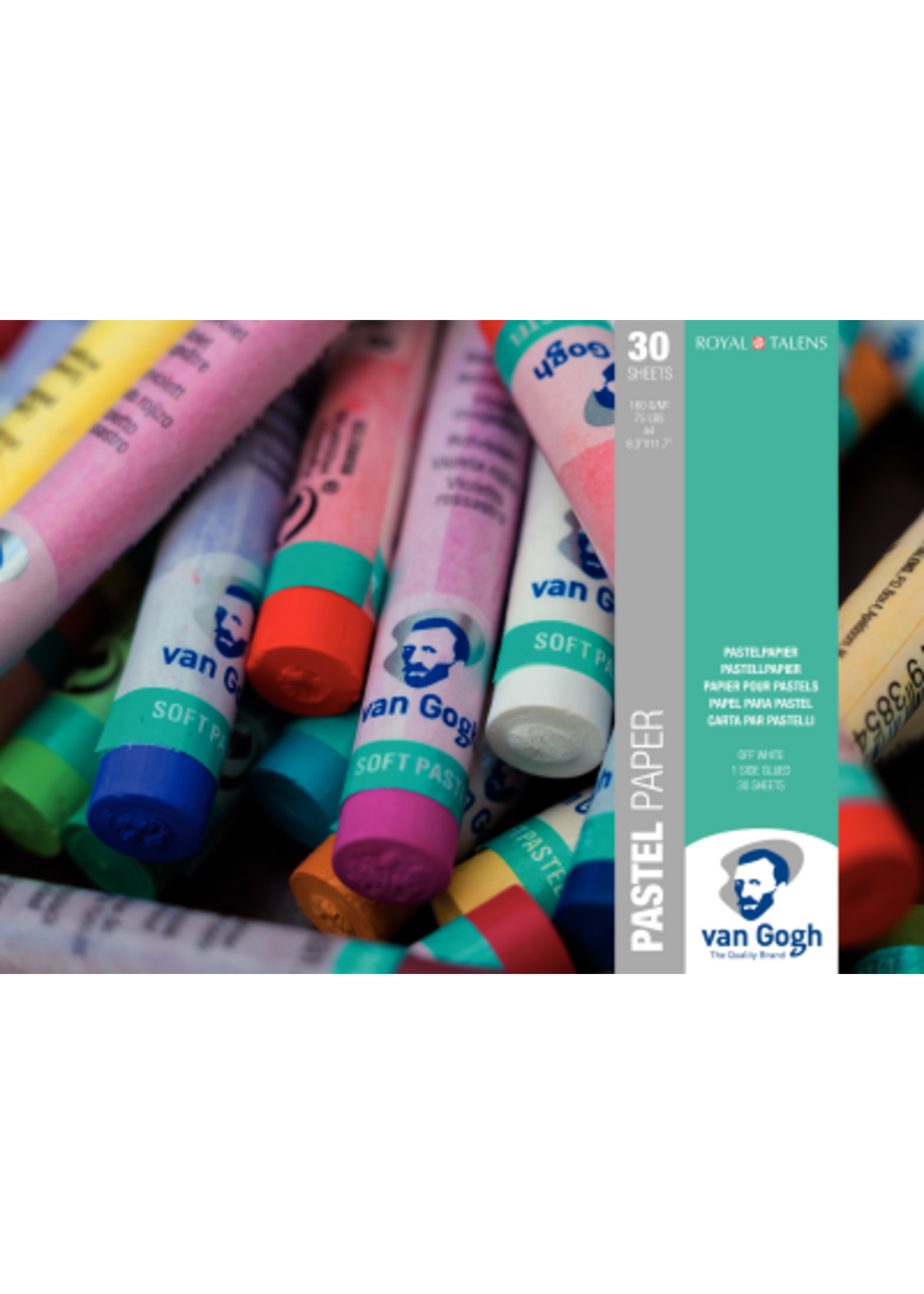 VAN GOGH Van Gogh Blok met pastelpapier 30 vellen in gebroken wit 160 g formaat 29,7 x 21 cm (A4)