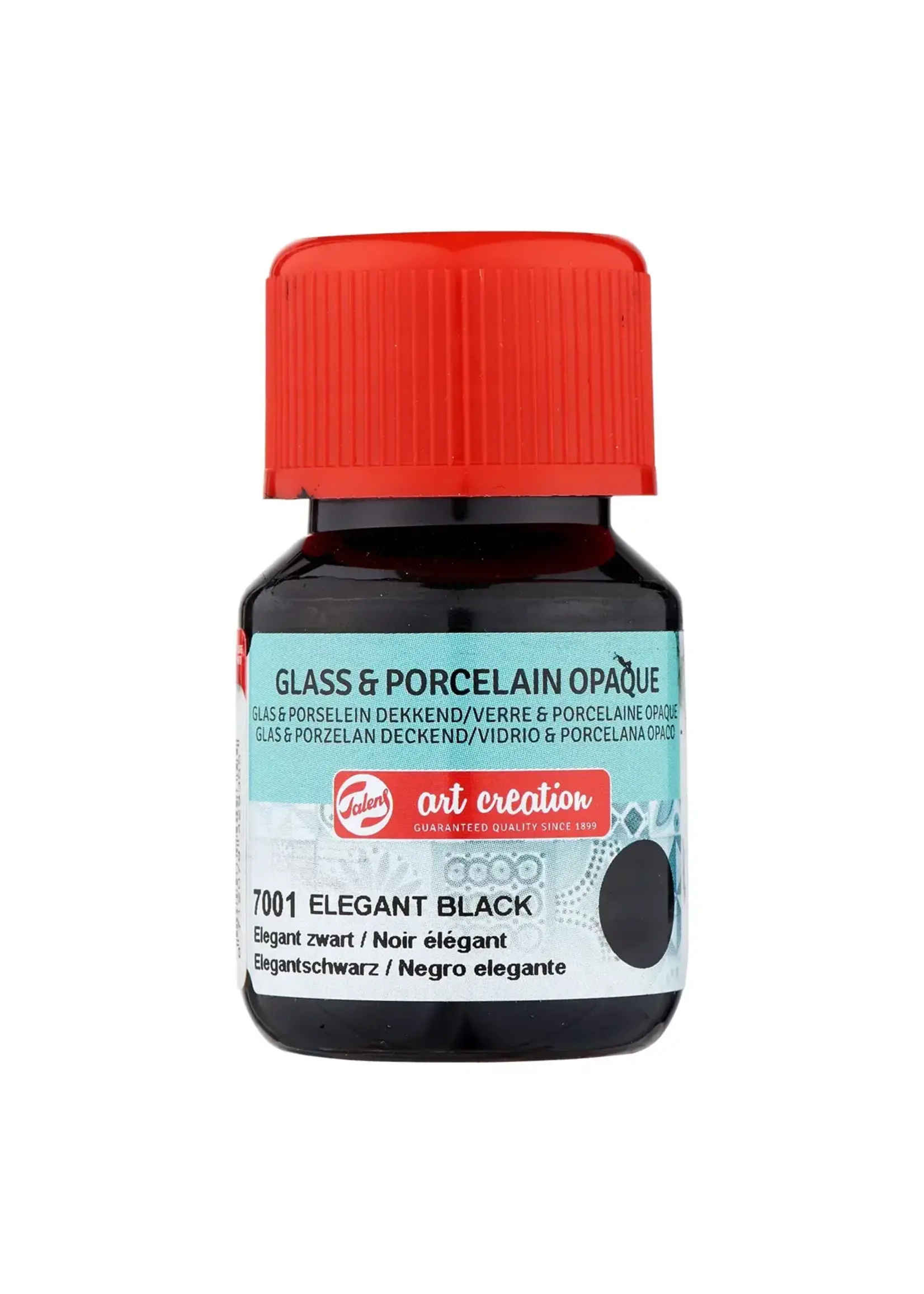 Talens Talens Art Creation Glass & Porcelain Dekkend Fles 30 ml Elegant Zwart 7001