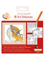 Fridolin Fridolin Coloring Art Kit 4 Kleurplaten met Lijst 15x15 cm Art Nouveau