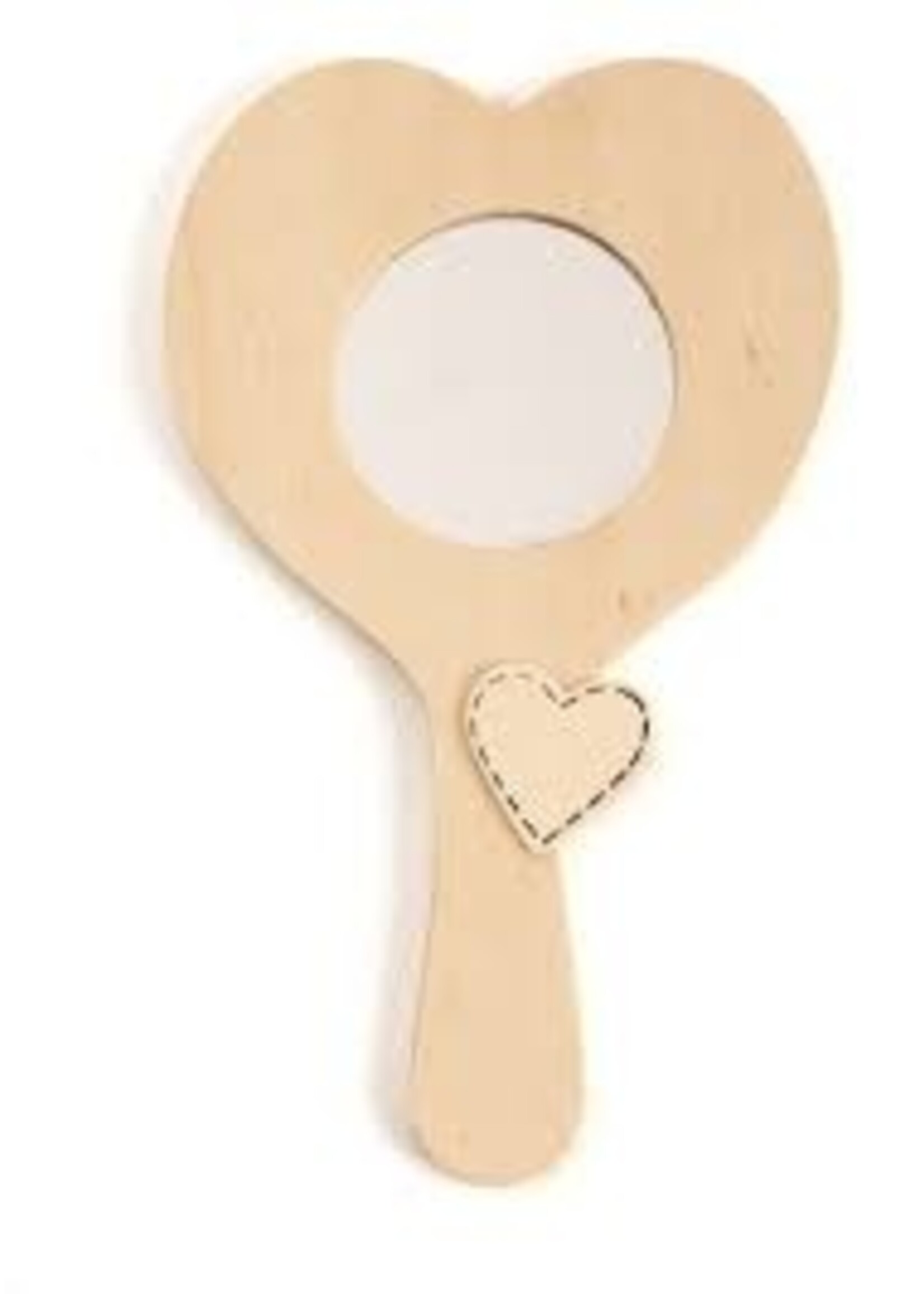 Graine Creative GC Houten Handspiegel Hart 10,5x18 cm
