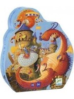 Djeco Djeco 7256 Silhouet puzzel De ridder en de draak (54 stukjes)