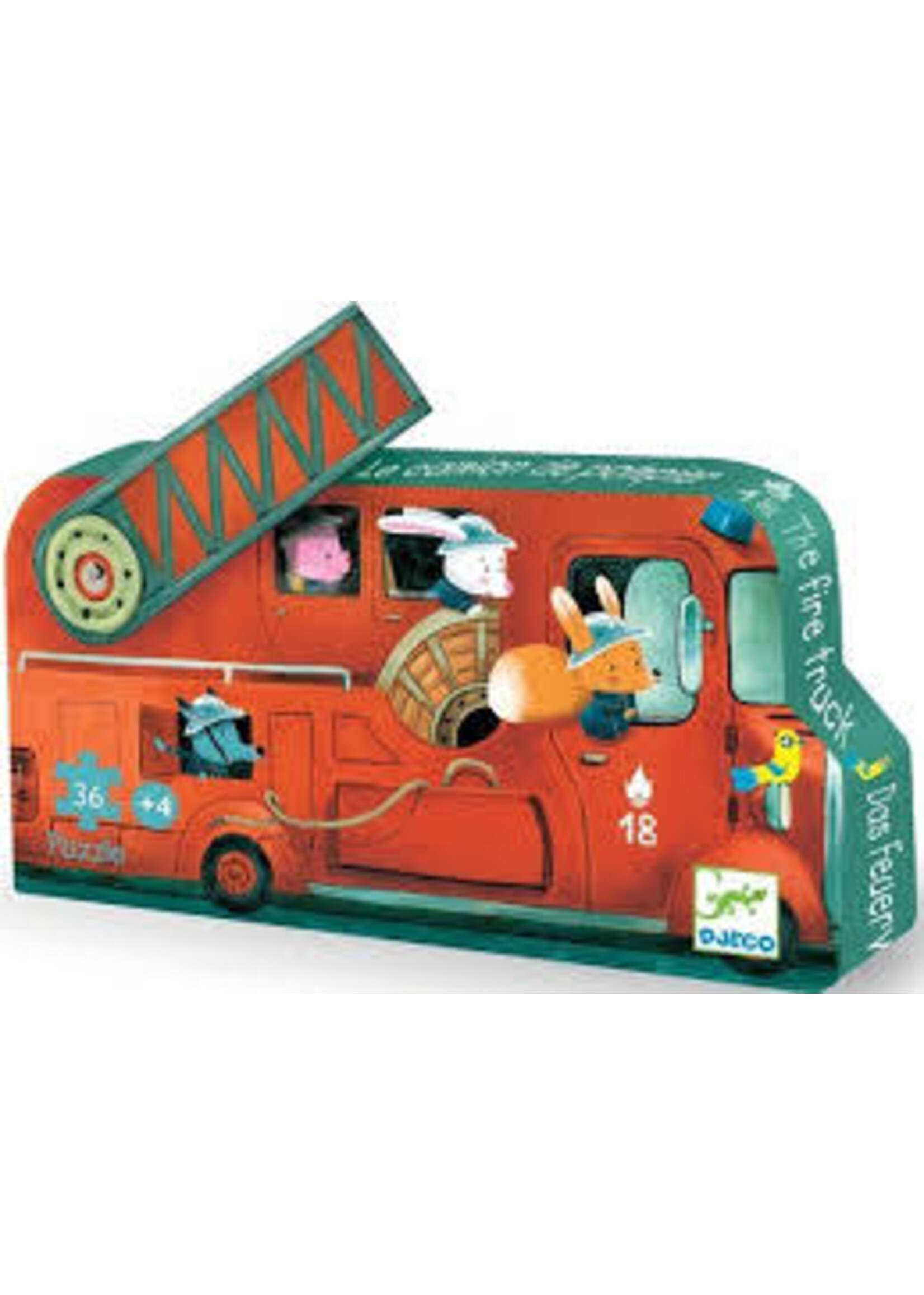 Djeco Djeco 7269 Silhouet puzzel - De brandweerauto (16 stukjes)