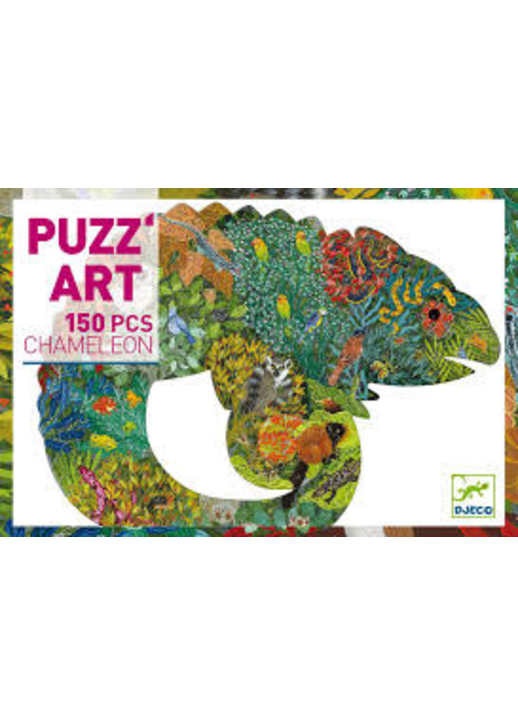 Djeco Djeco 7655 Puzzelkunst - Kameleon (150 stukjes)