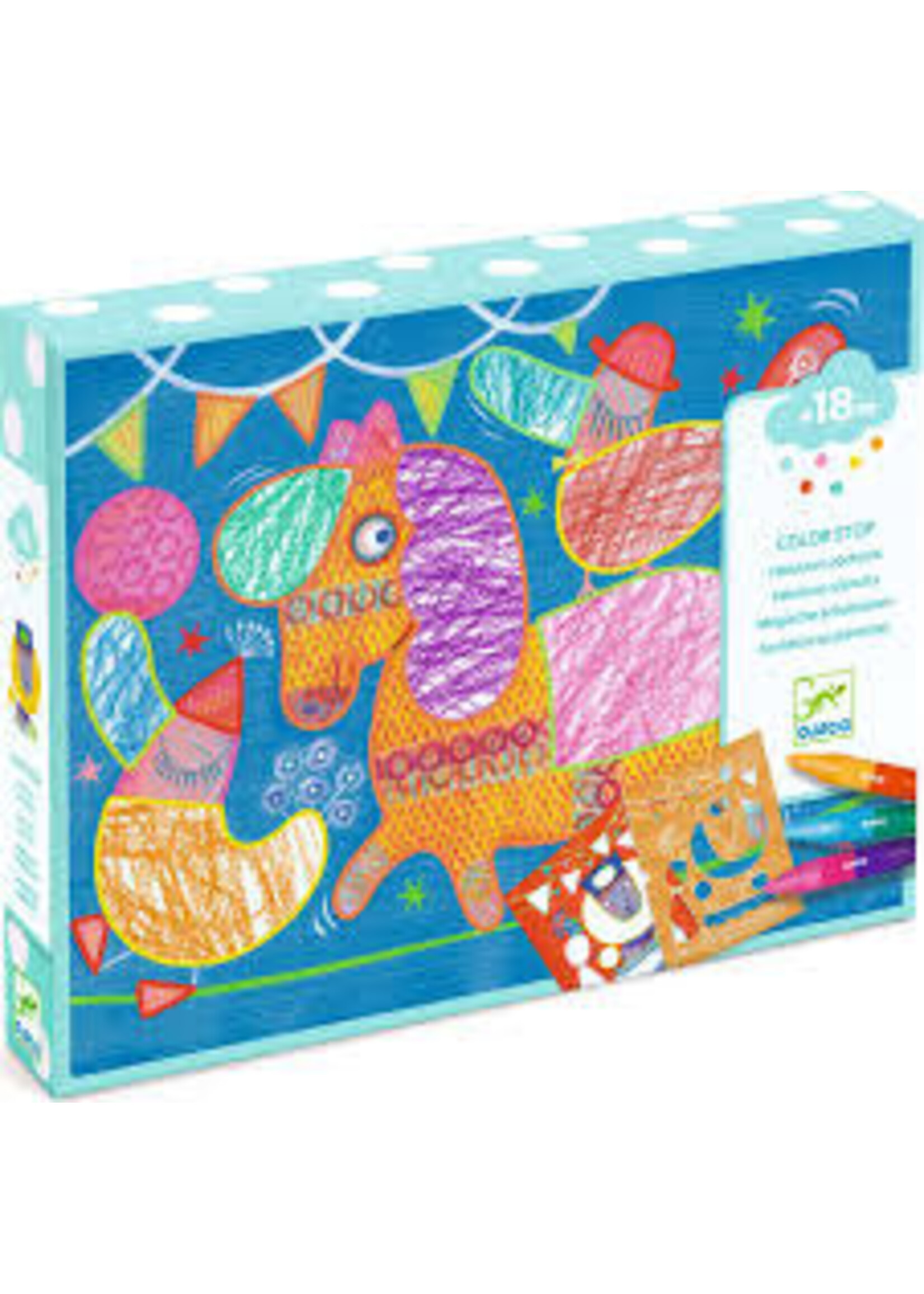 Djeco Djeco kleuren met sjablonen Trihtrope walker en ballen
