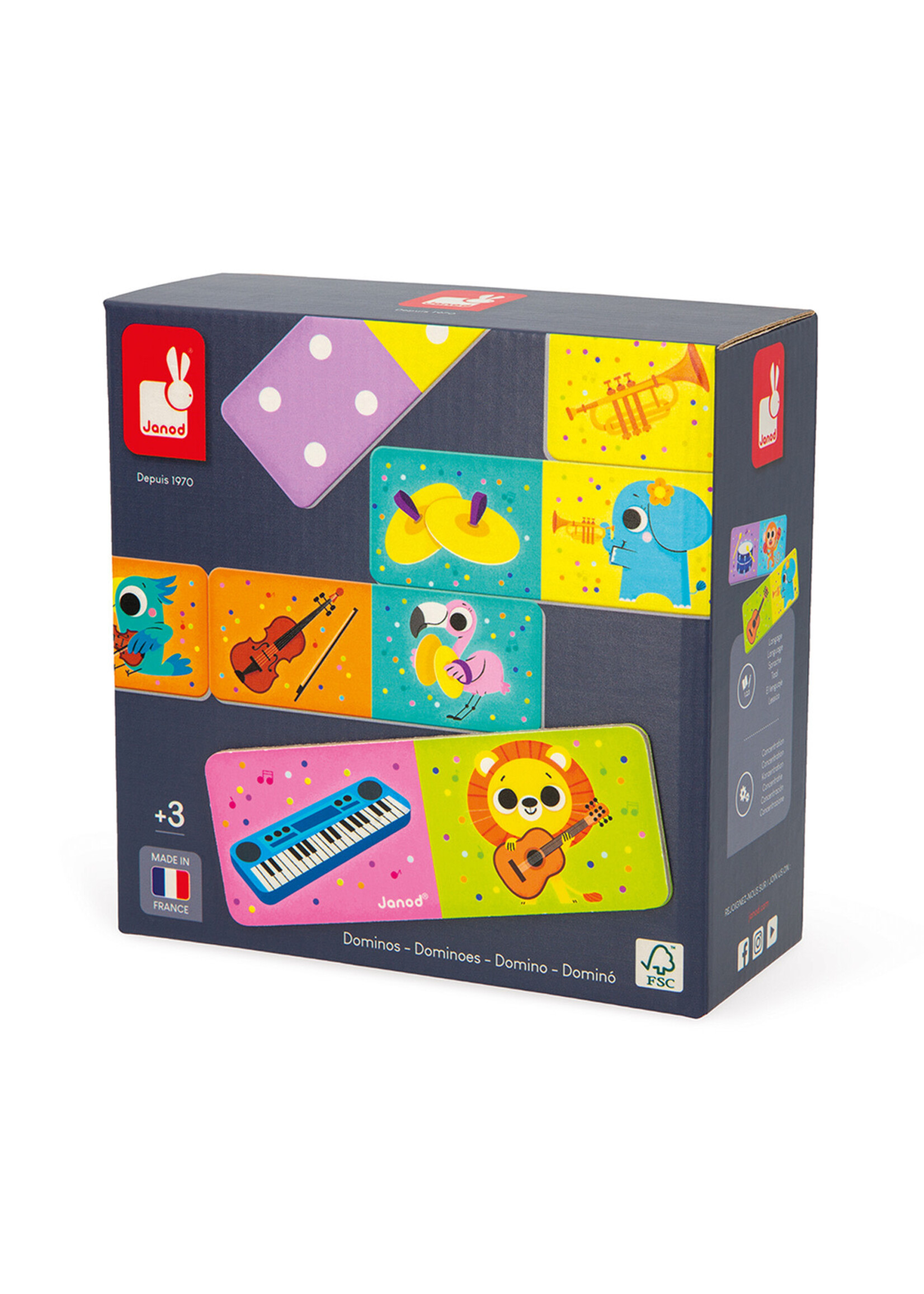 Janod Janod Spel – Domino Muziekinstrumenten
