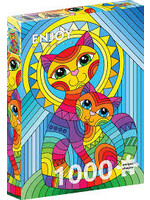 Enjoy Puzzle Enjoy Inseparable Cat and Kitten (1000)