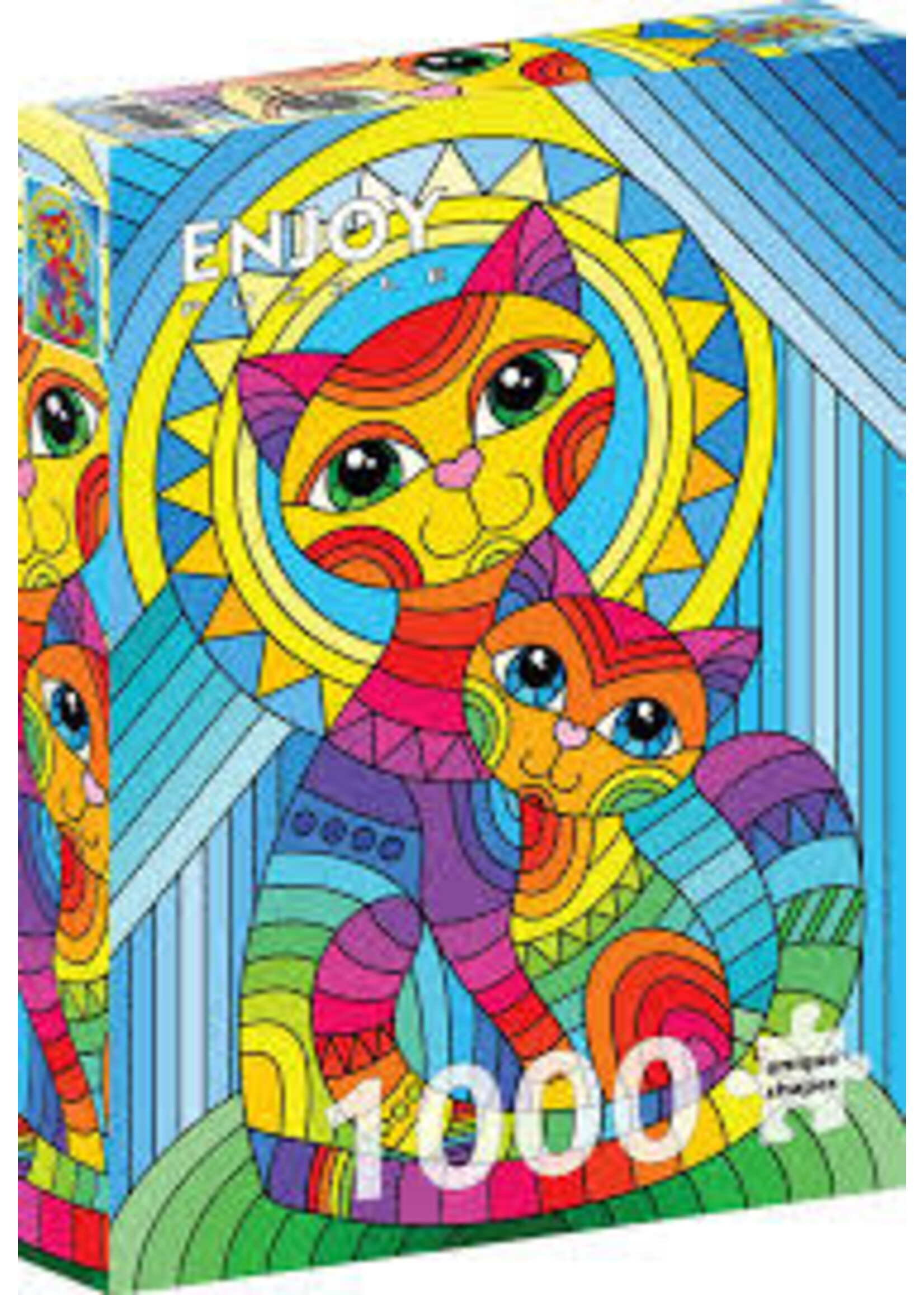 Enjoy Puzzle Enjoy Inseparable Cat and Kitten (1000)